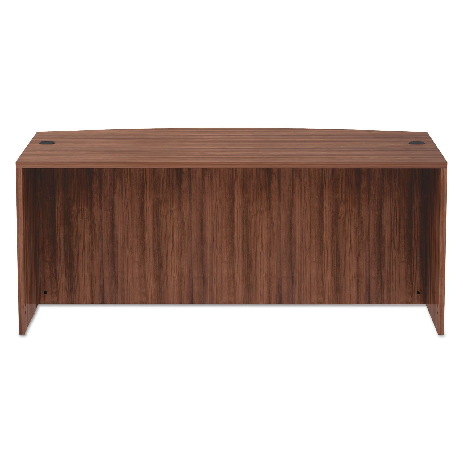 Alera® Alera Valencia Series Bow Front Desk Shell, 71" x 41.38" x 29.63", Modern Walnut