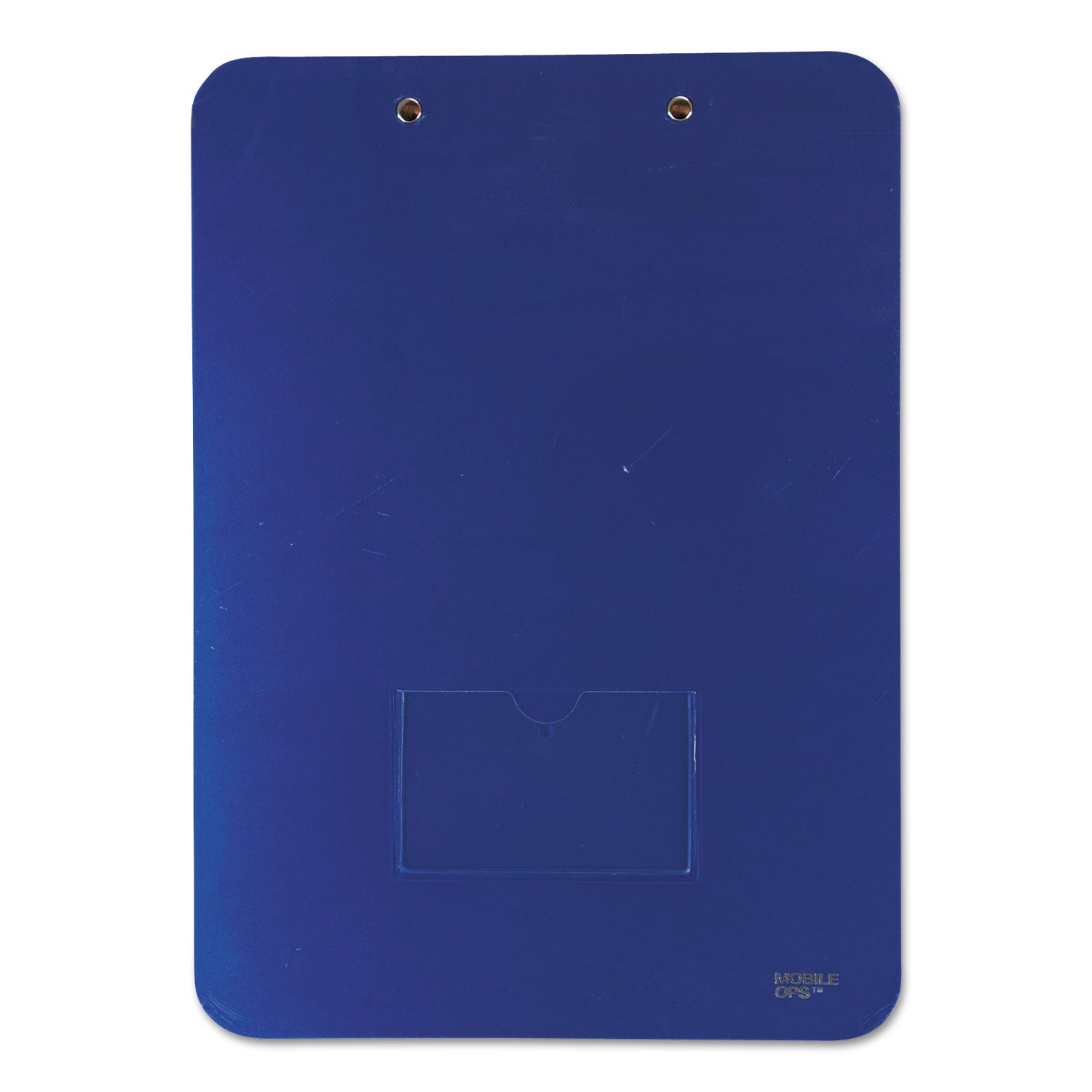 Mobile OPS® Unbreakable Recycled Clipboard, 0.25" Clip Capacity, Holds 8.5 x 11 Sheets, Blue