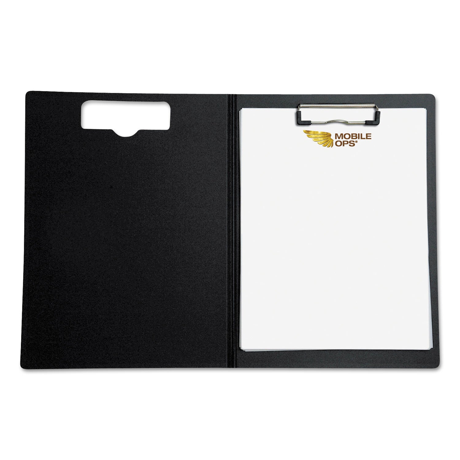 Mobile OPS® Portfolio Clipboard with Low-Profile Clip, Portrait Orientation, 0.5" Clip Capacity, Holds 8.5 x 11 Sheets, Blue