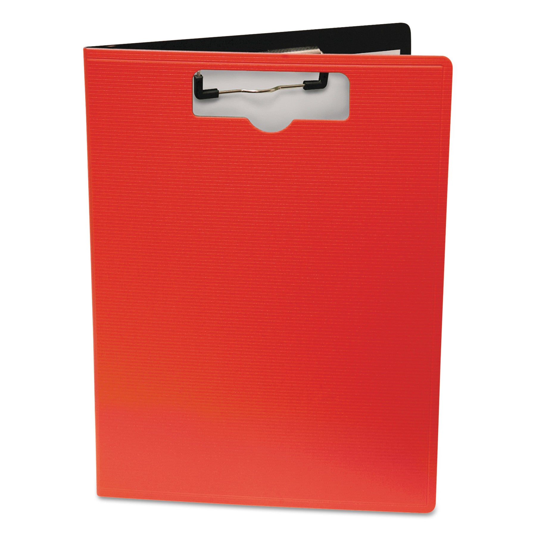 Portfolio Clipboard with Low-Profile Clip, Portrait Orientation, 0.5" Clip Capacity, Holds 8.5 x 11 Sheets, Red