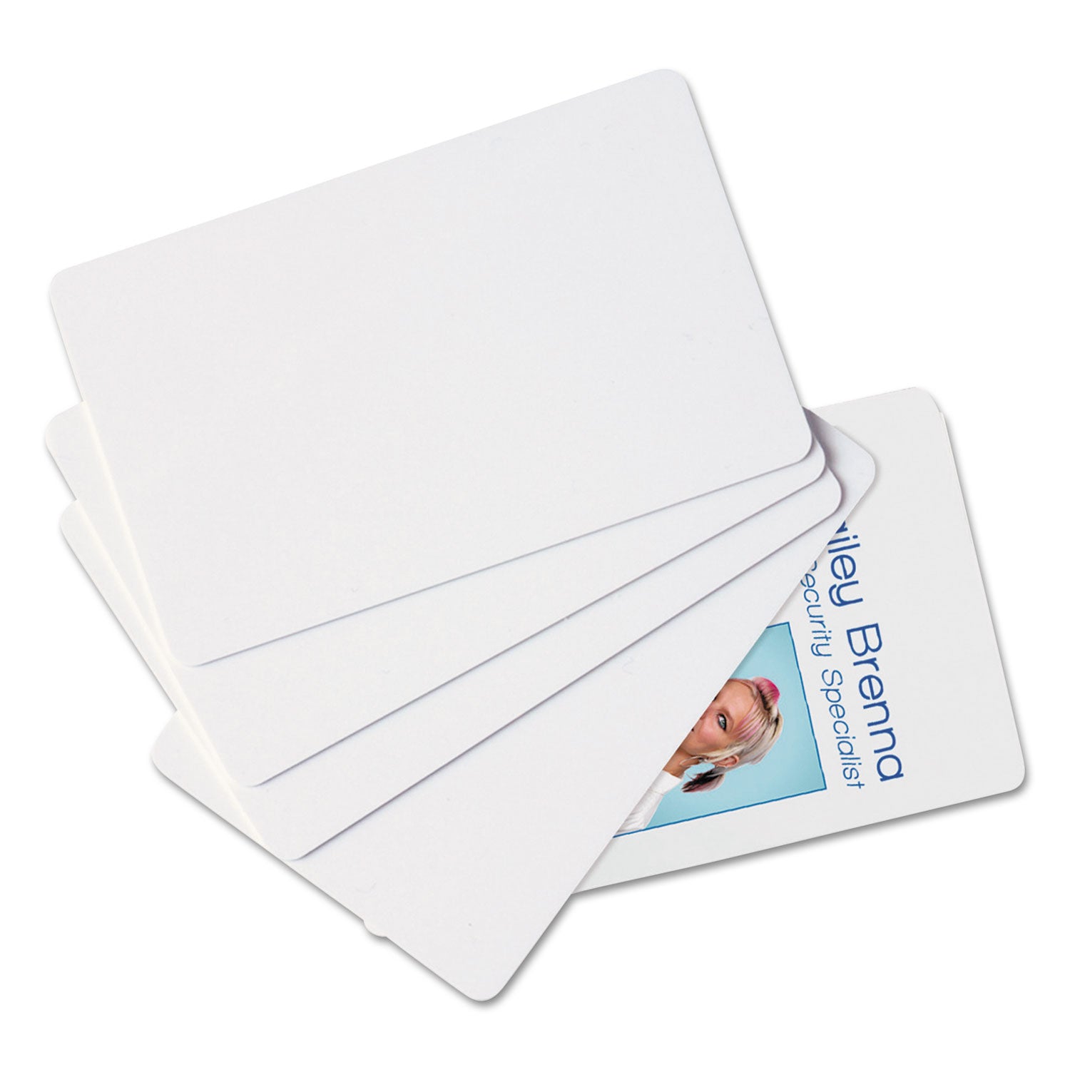 SICURIX® SICURIX Blank ID Card, 2 1/8 x 3 3/8, White, 100/Pack