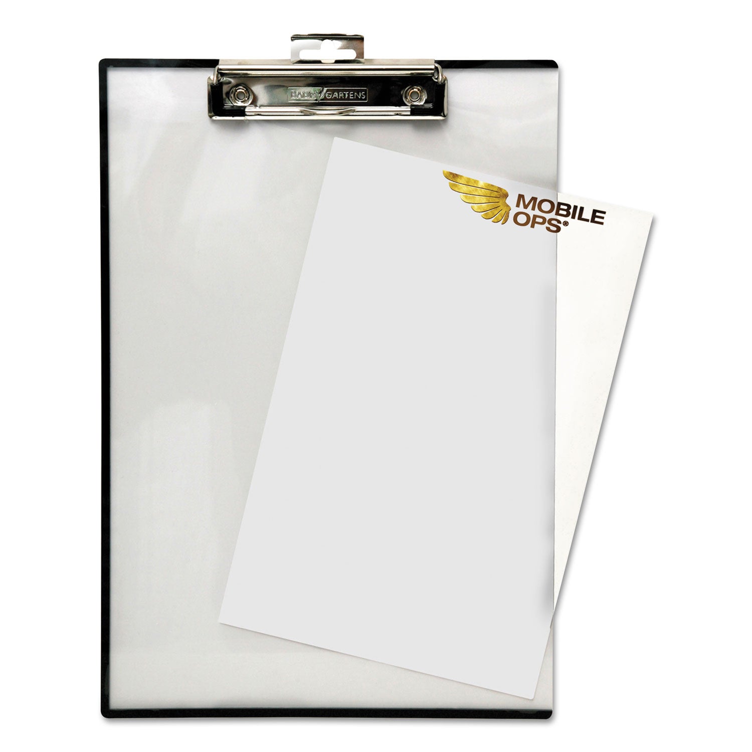 Quick Reference Clipboard, 0.5" Clip Capacity, Holds 8.5 x 11 Sheets, Clear Mobile OPS® Flipcost