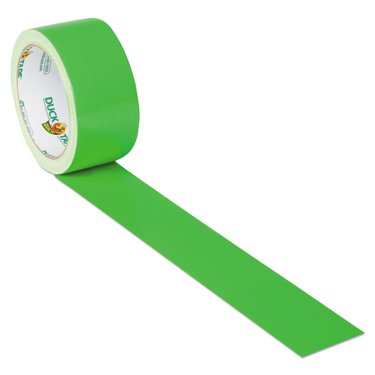 Duck® Colored Duct Tape, 3" Core, 1.88" x 15 yds, Neon Green