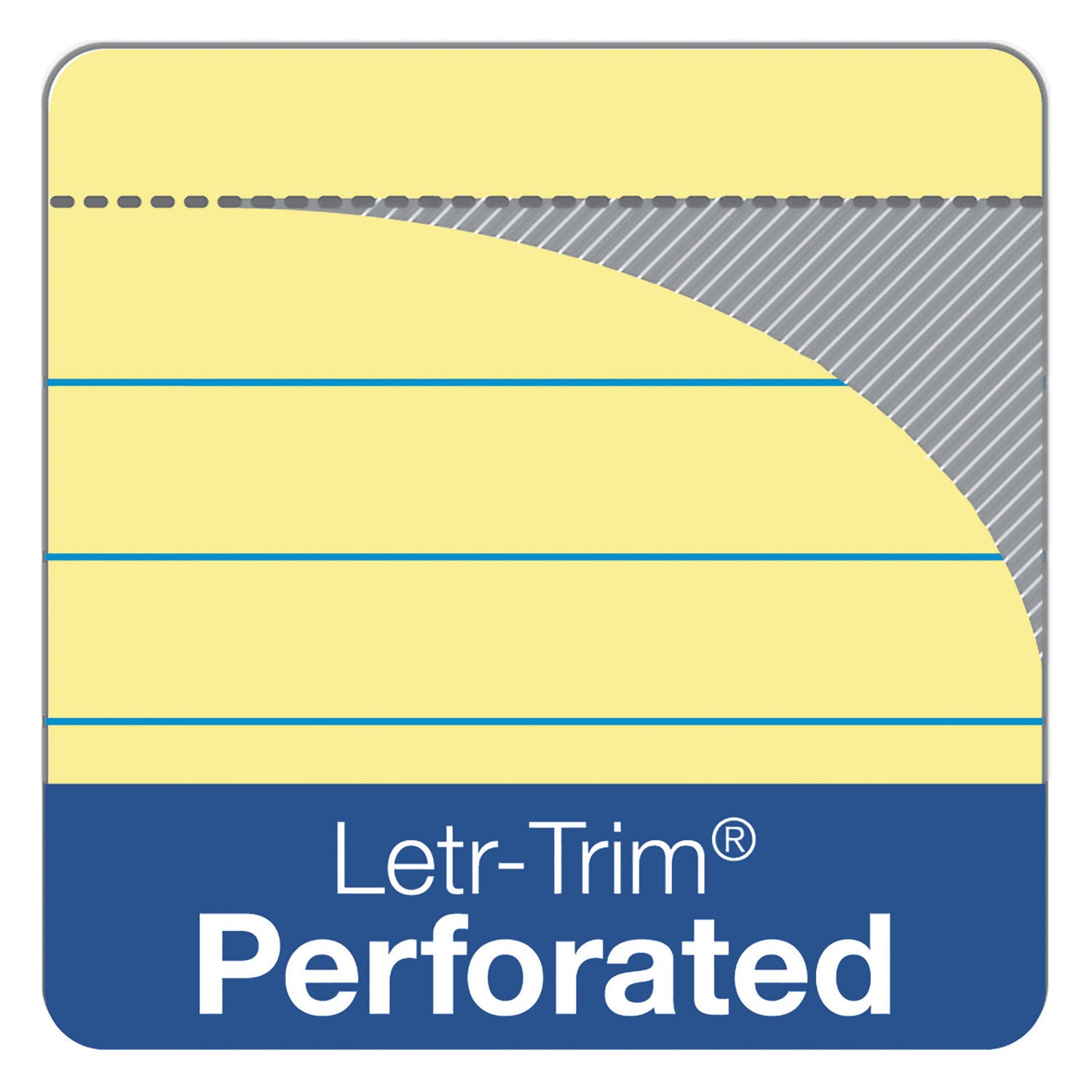 TOPS™ Docket Gold Ruled Perforated Pads, Narrow Rule, 50 Canary-Yellow 5 x 8 Sheets, 12/Pack