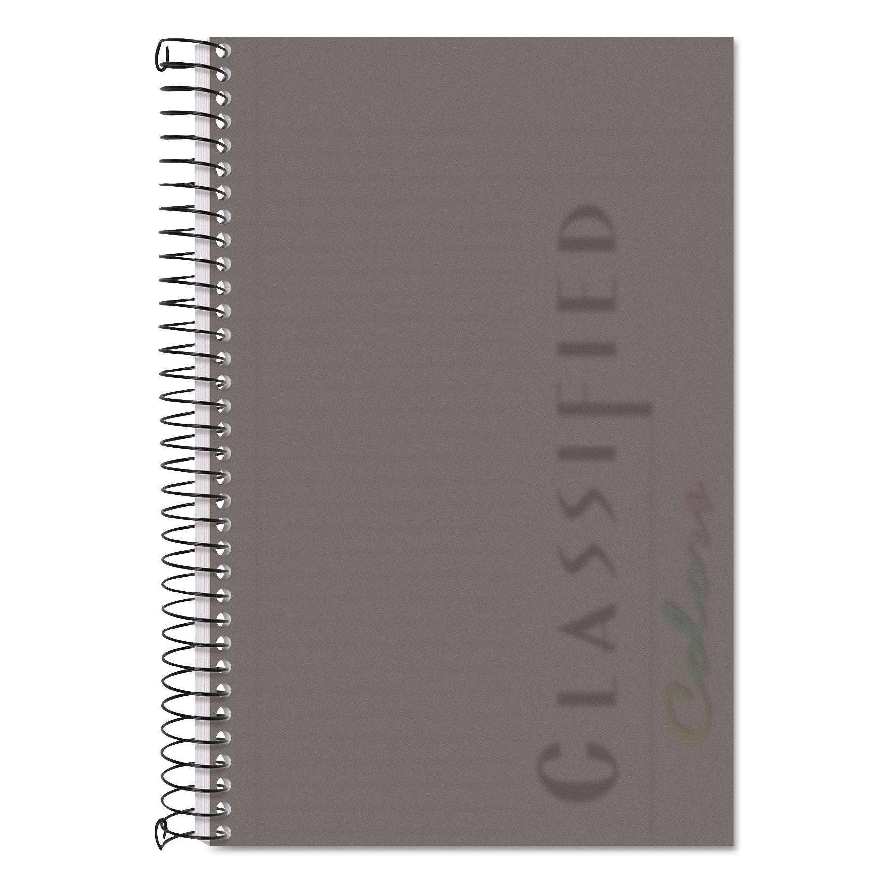 Color Notebooks, 1-Subject, Narrow Rule, Graphite Cover, (100) 8.5 x 5.5 White Sheets