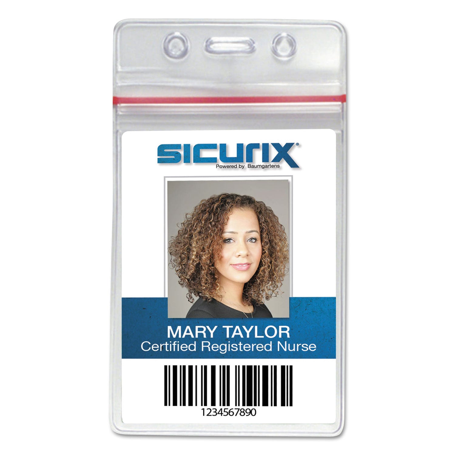 SICURIX® Sealable Cardholder, Vertical, 2.62 x 3.75, Clear, 50/Pack