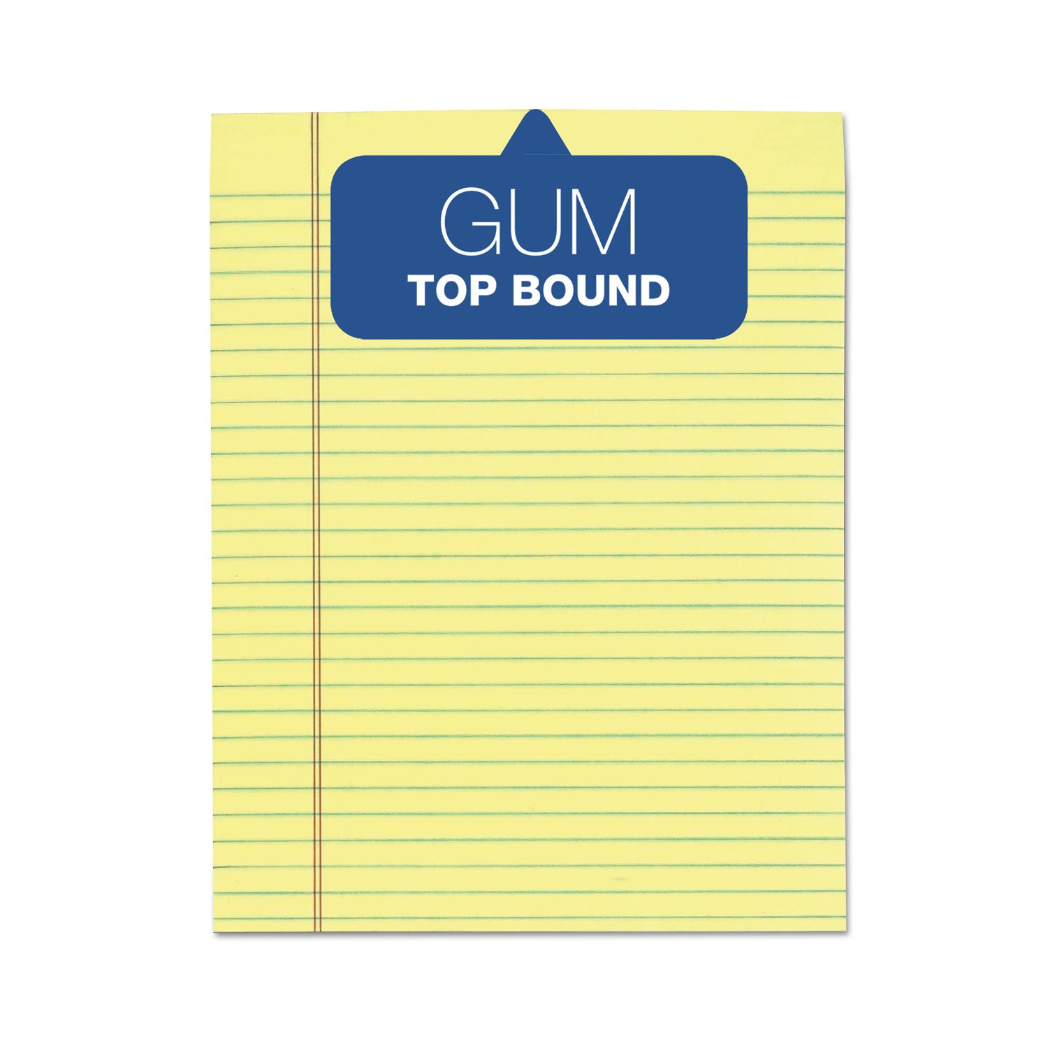 TOPS™ "The Legal Pad" Glue Top Pads, Wide/Legal Rule, 50 Canary-Yellow 8.5 x 11 Sheets, 12/Pack