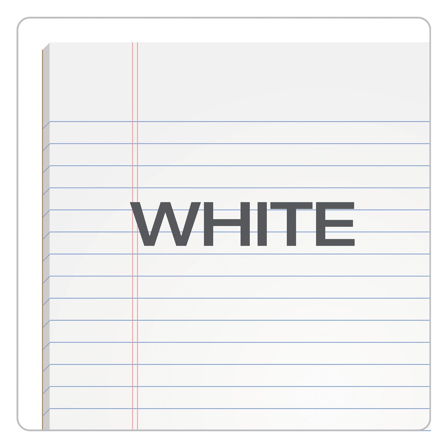 TOPS™ "The Legal Pad" Glue Top Pads, Wide/legal Rule, 50 White 8.5 X 11 Sheets, 12/pack