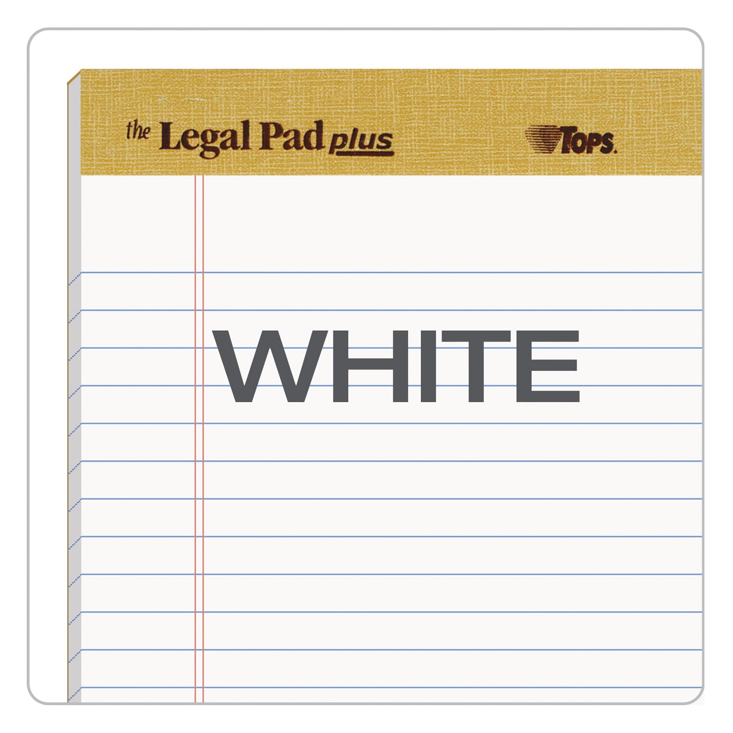 TOPS™ "The Legal Pad" Plus Ruled Perforated Pads With 40 Pt. Back, Narrow Rule, 50 White 5 X 8 Sheets, Dozen