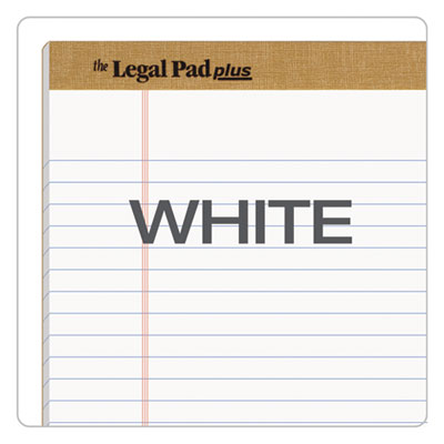 "The Legal Pad" Plus Ruled Perforated Pads with 40 pt. Back, Wide/Legal Rule, 50 White 8.5 x 11.75 Sheets, Dozen Flipcost Flipcost