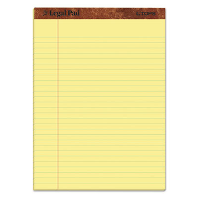 "The Legal Pad" Ruled Perforated Pads, Wide/Legal Rule, 50 Canary-Yellow 8.5 x 11 Sheets, 3/Pack Flipcost Flipcost