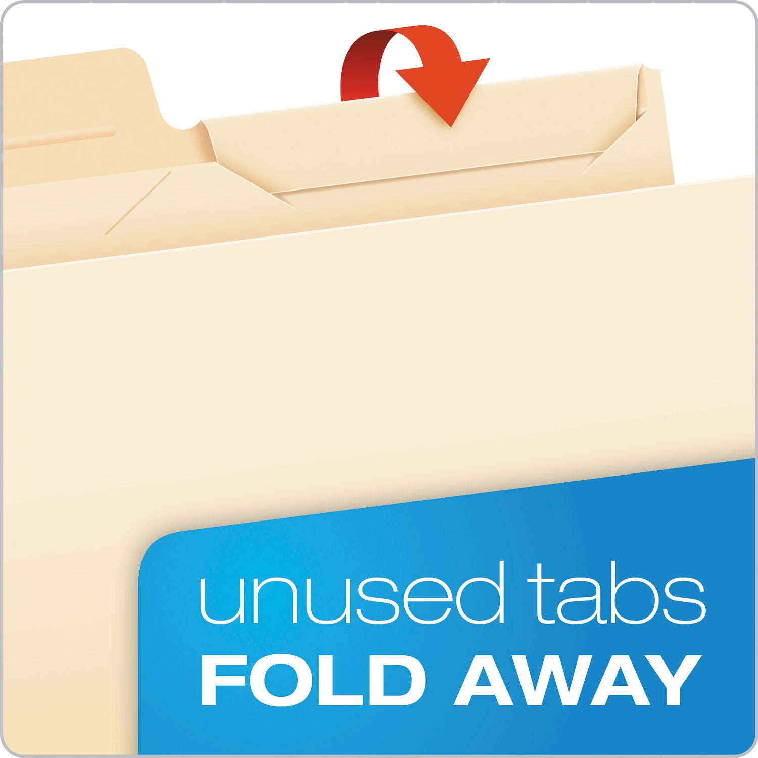 Pendaflex® Ready-Tab Reinforced File Folders, 1/3-Cut Tabs: Assorted, Letter Size, Manila, 50/Pack