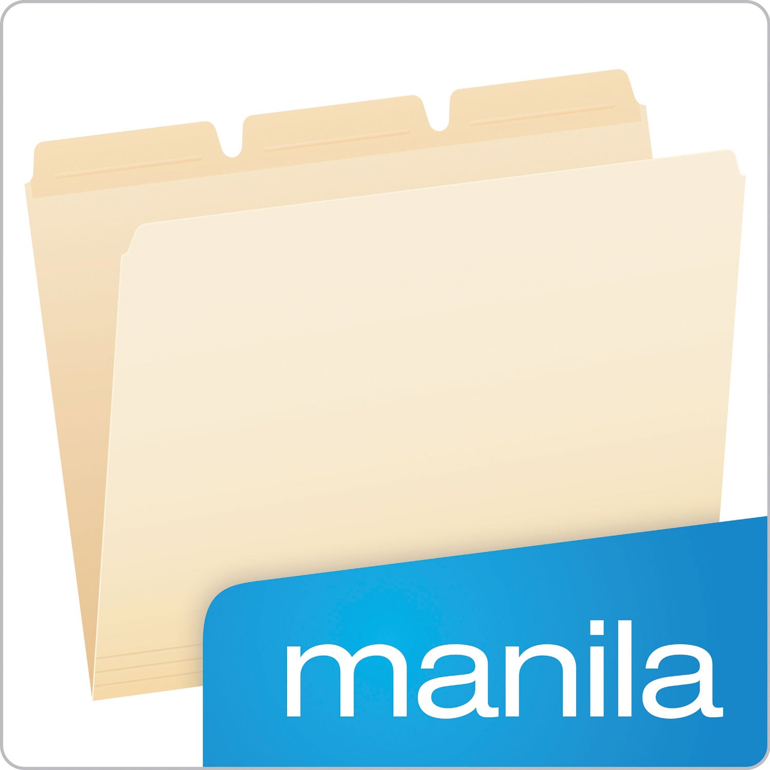 Pendaflex® Ready-Tab Reinforced File Folders, 1/3-Cut Tabs: Assorted, Letter Size, Manila, 50/Pack