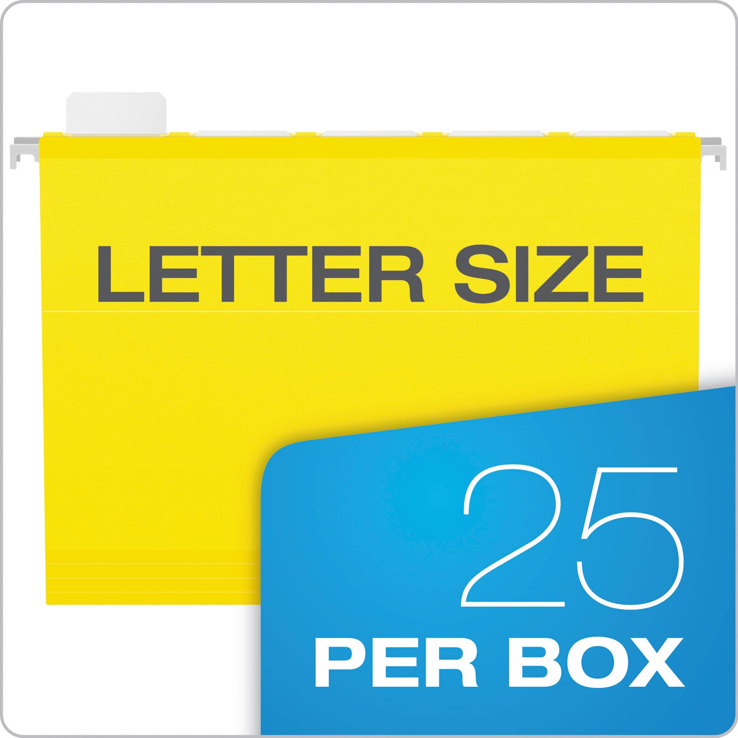 Ready-Tab Colored Reinforced Hanging Folders, Letter Size, 1/5-Cut Tabs, Yellow, 25/Box Pendaflex® Flipcost