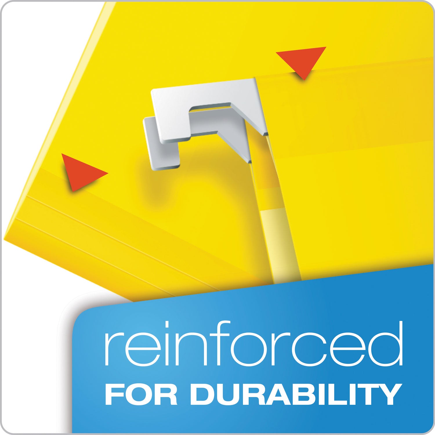 Ready-Tab Colored Reinforced Hanging Folders, Letter Size, 1/5-Cut Tabs, Yellow, 25/Box Pendaflex® Flipcost