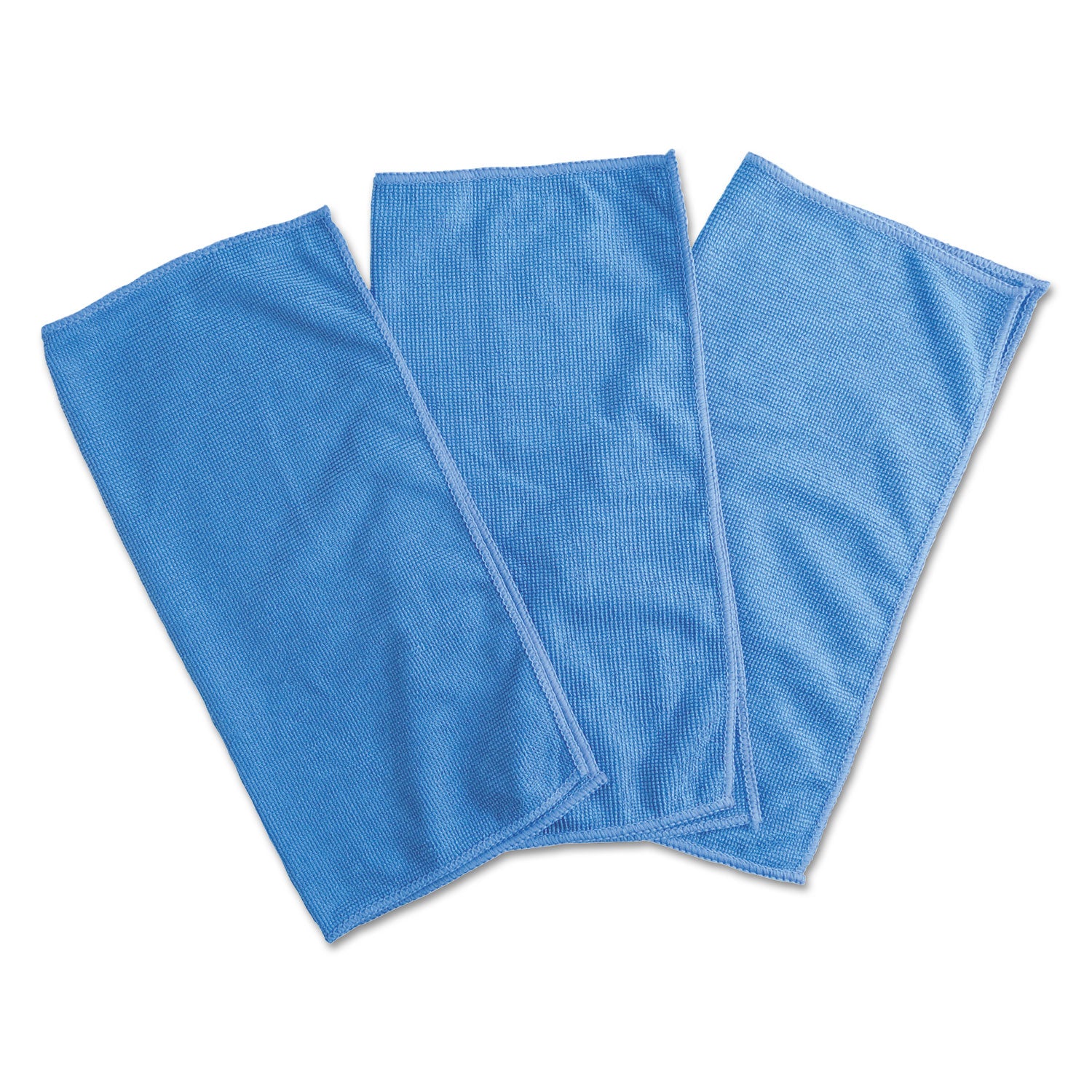 Universal® Microfiber Cleaning Cloth, 12 x 12, Blue, 3/Pack