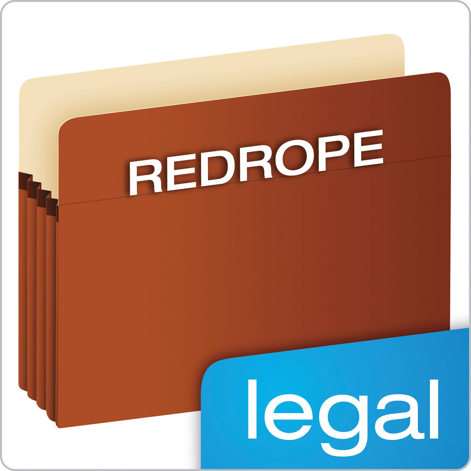 Pendaflex® Pocket File, 3.5" Expansion, Legal Size, Red Fiber