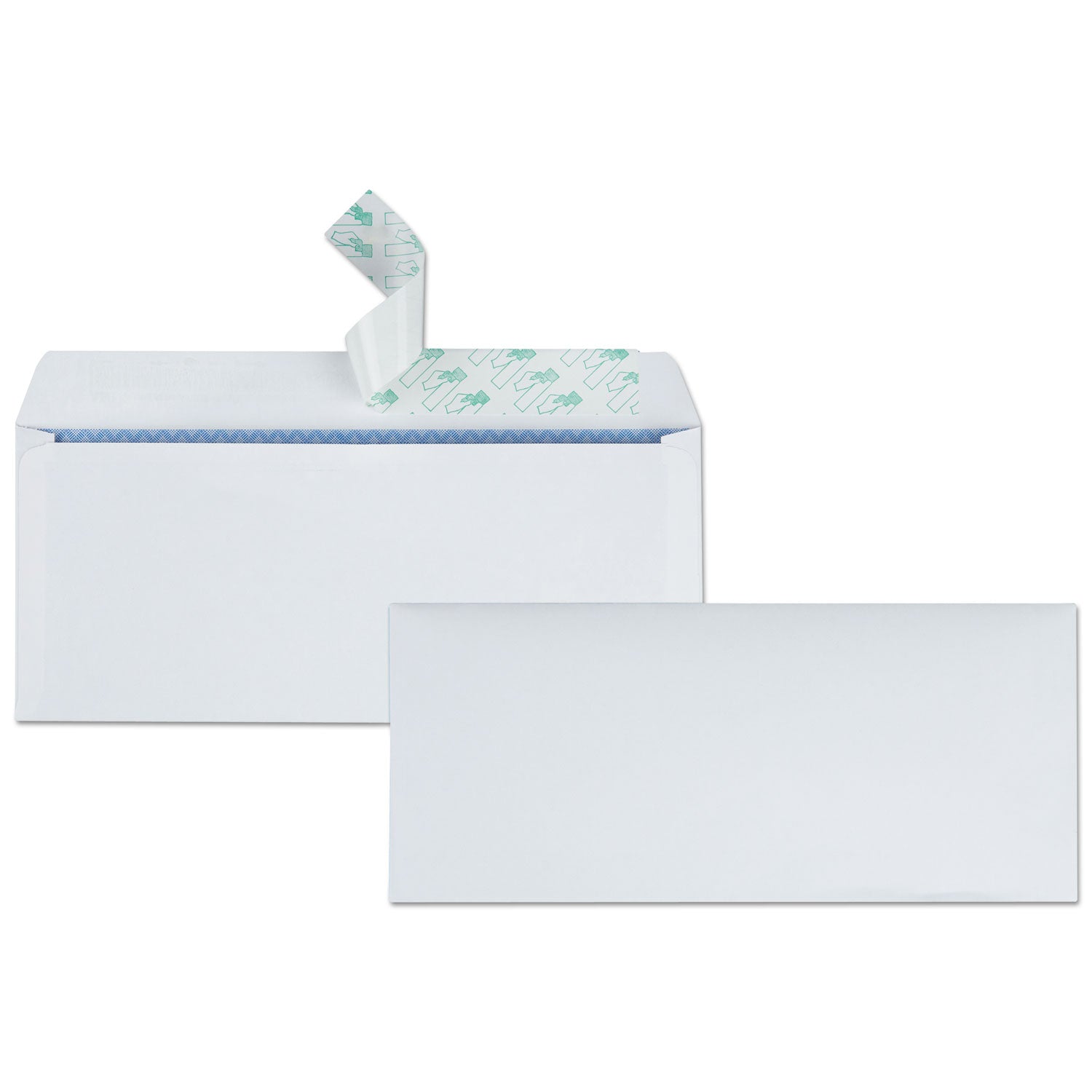 Quality Park™ Redi-Strip Security Tinted Envelope, #10, Commercial Flap, Redi-Strip Heat-Resistant Closure, 4.13 x 9.5, White, 500/Box