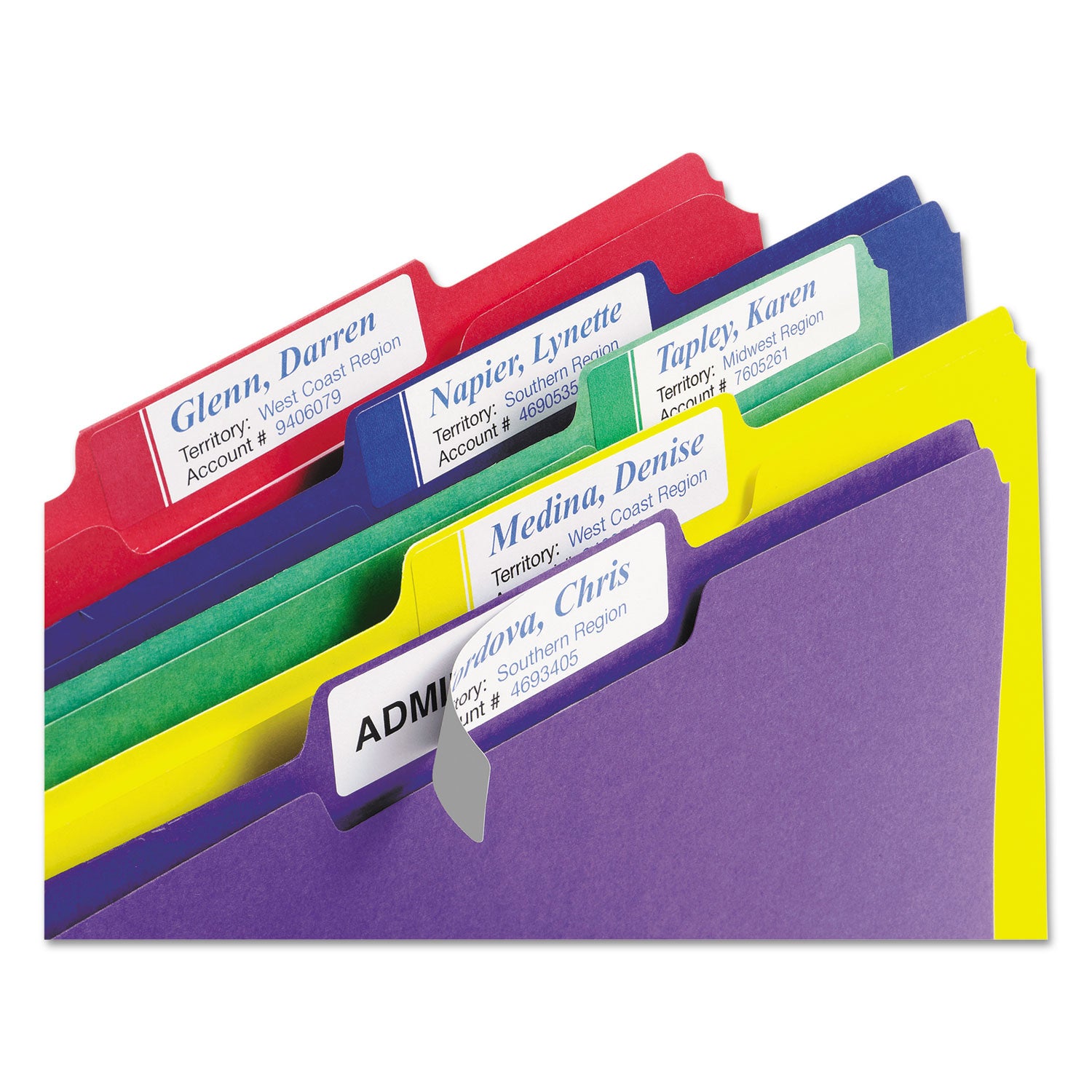 Avery® Extra-Large TrueBlock File Folder Labels with Sure Feed Technology, 0.94 x 3.44, White, 18/Sheet, 25 Sheets/Pack