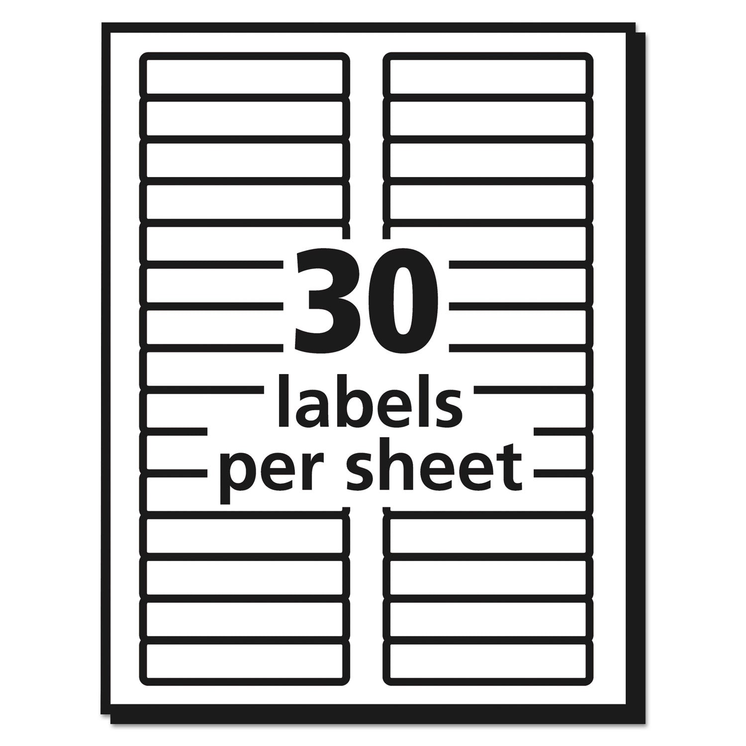 Avery® EcoFriendly Permanent File Folder Labels, 0.66 x 3.44, White, 30/Sheet, 50 Sheets/Pack