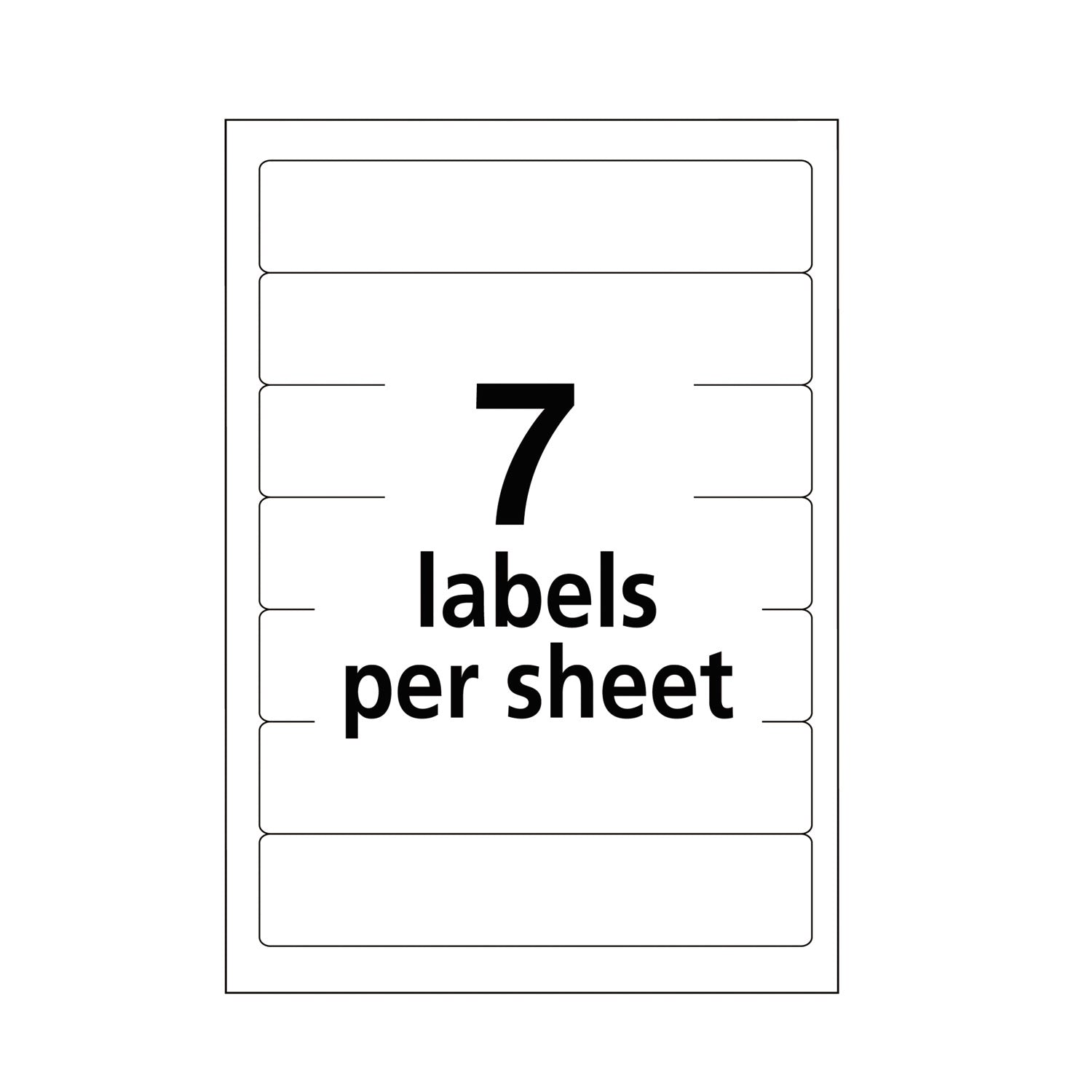 Avery® Printable 4" x 6" - Permanent File Folder Labels, 0.69 x 3.44, White, 7/Sheet, 36 Sheets/Pack, (5203)