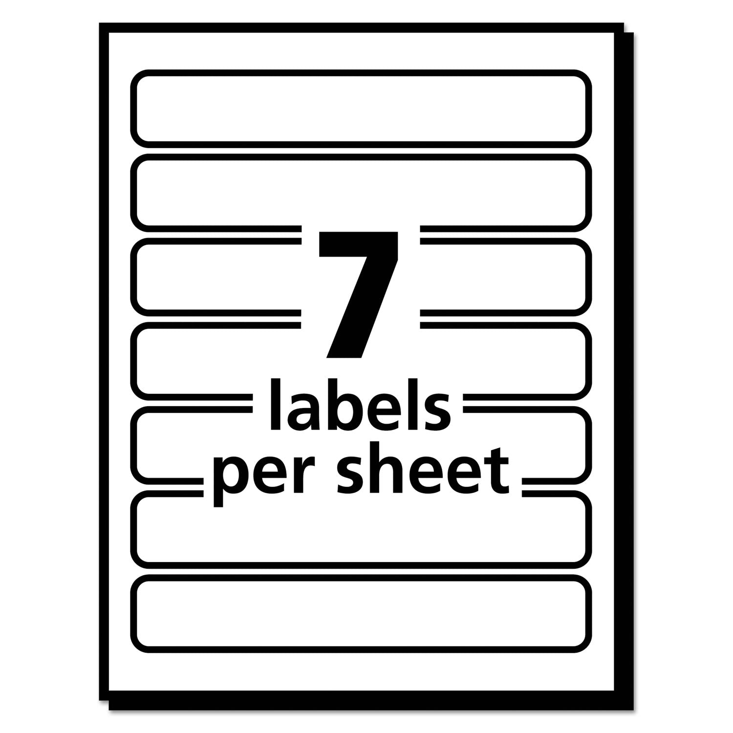 Avery® Removable File Folder Labels with Sure Feed Technology, 0.66 x 3.44, White, 7/Sheet, 36 Sheets/Pack