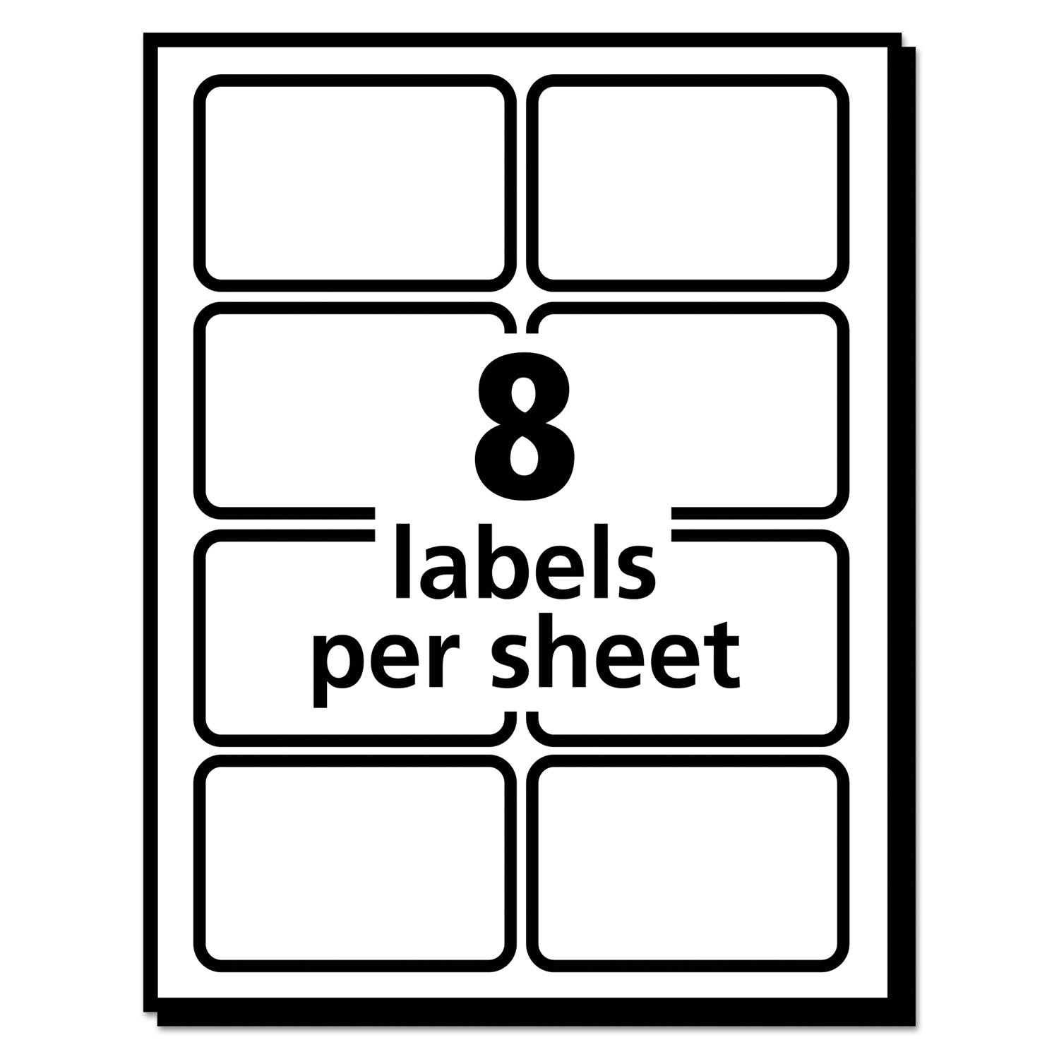 Avery® EcoFriendly Adhesive Name Badge Labels, 3.38 x 2.33, White, 400/Box