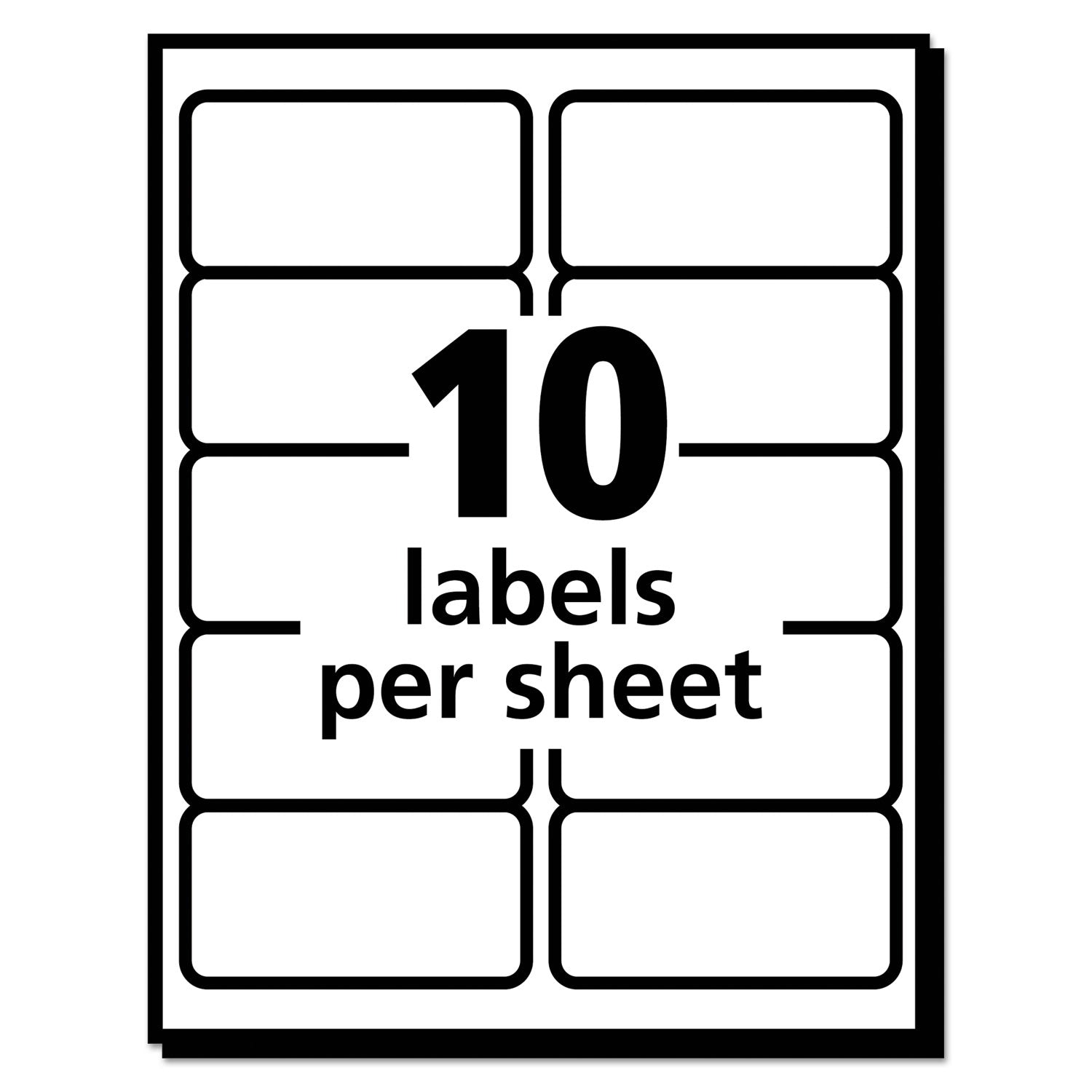 Avery® EcoFriendly Mailing Labels, Inkjet/Laser Printers, 2 x 4, White, 10/Sheet, 25 Sheets/Pack