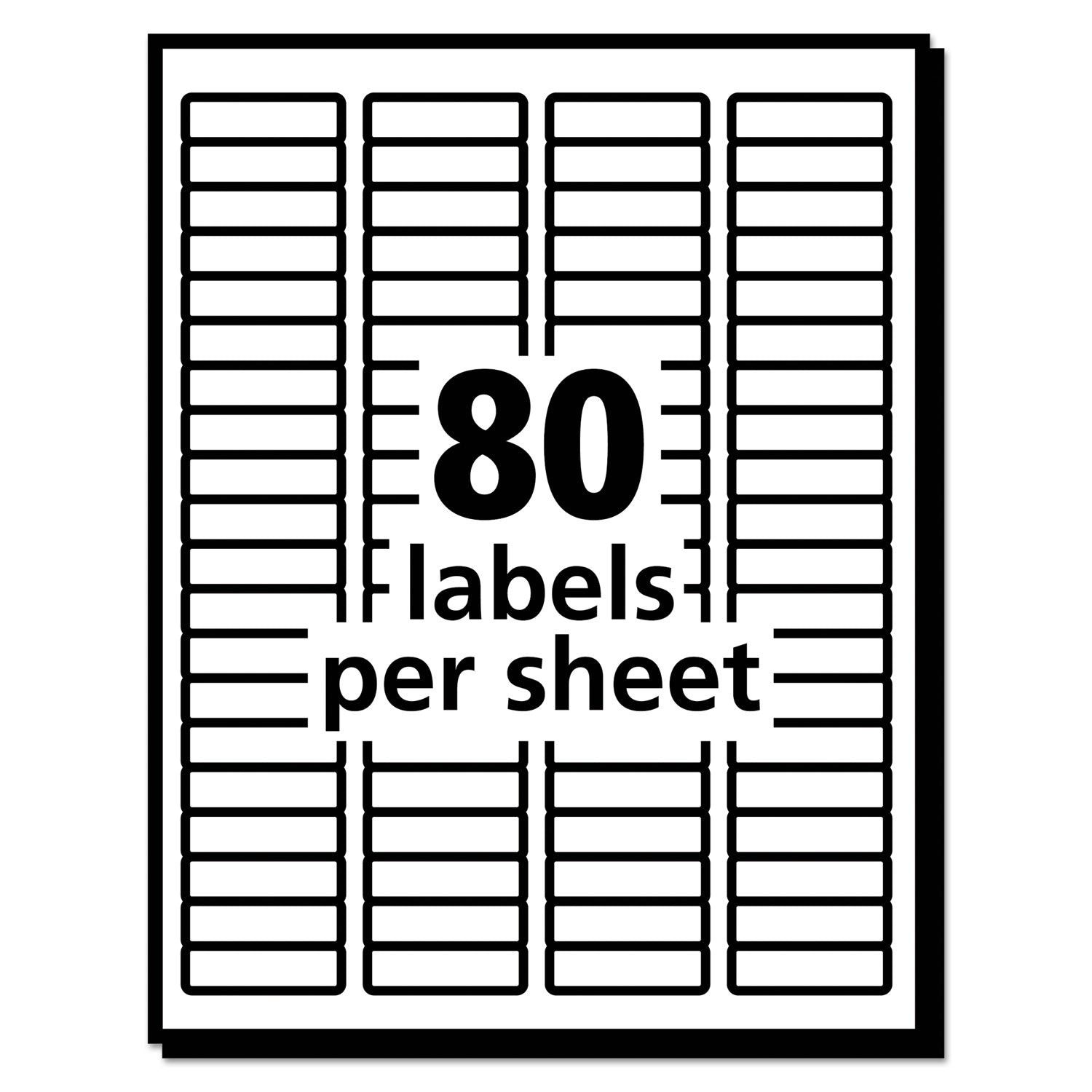 Avery® EcoFriendly Mailing Labels, Inkjet/Laser Printers, 0.5 x 1.75, White, 80/Sheet, 100 Sheets/Pack