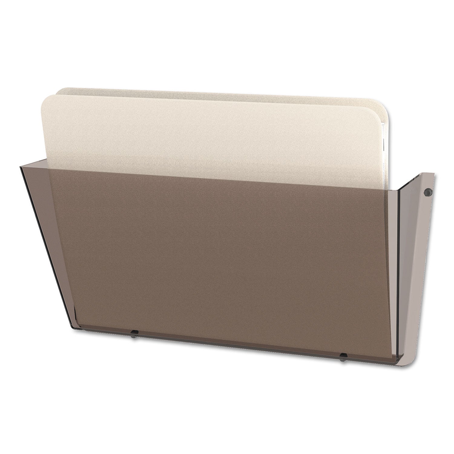 deflecto® Unbreakable DocuPocket Wall File, Letter Size, 14.5" x 3" x 6.5", Smoke