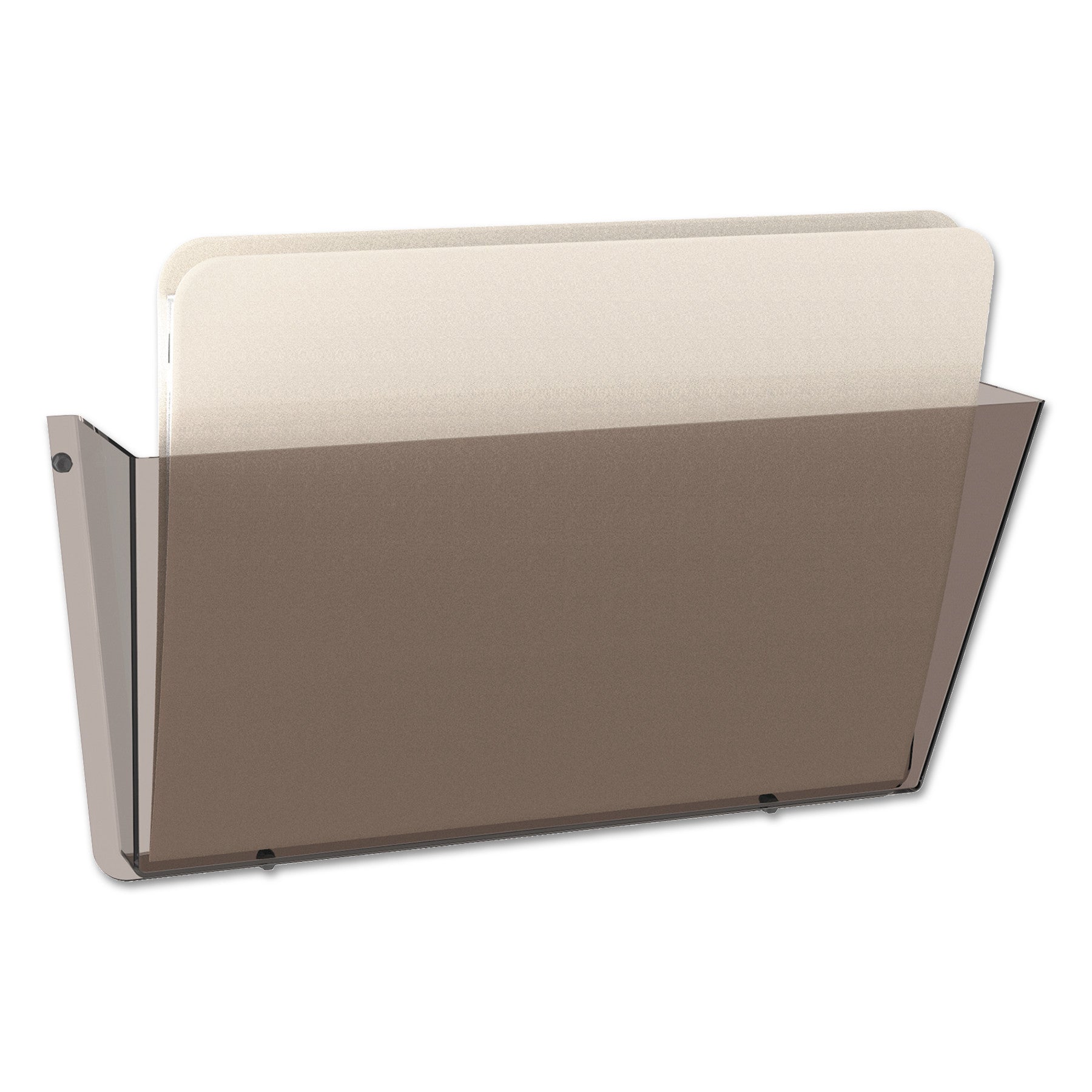 deflecto® Unbreakable DocuPocket Wall File, Letter Size, 14.5" x 3" x 6.5", Smoke