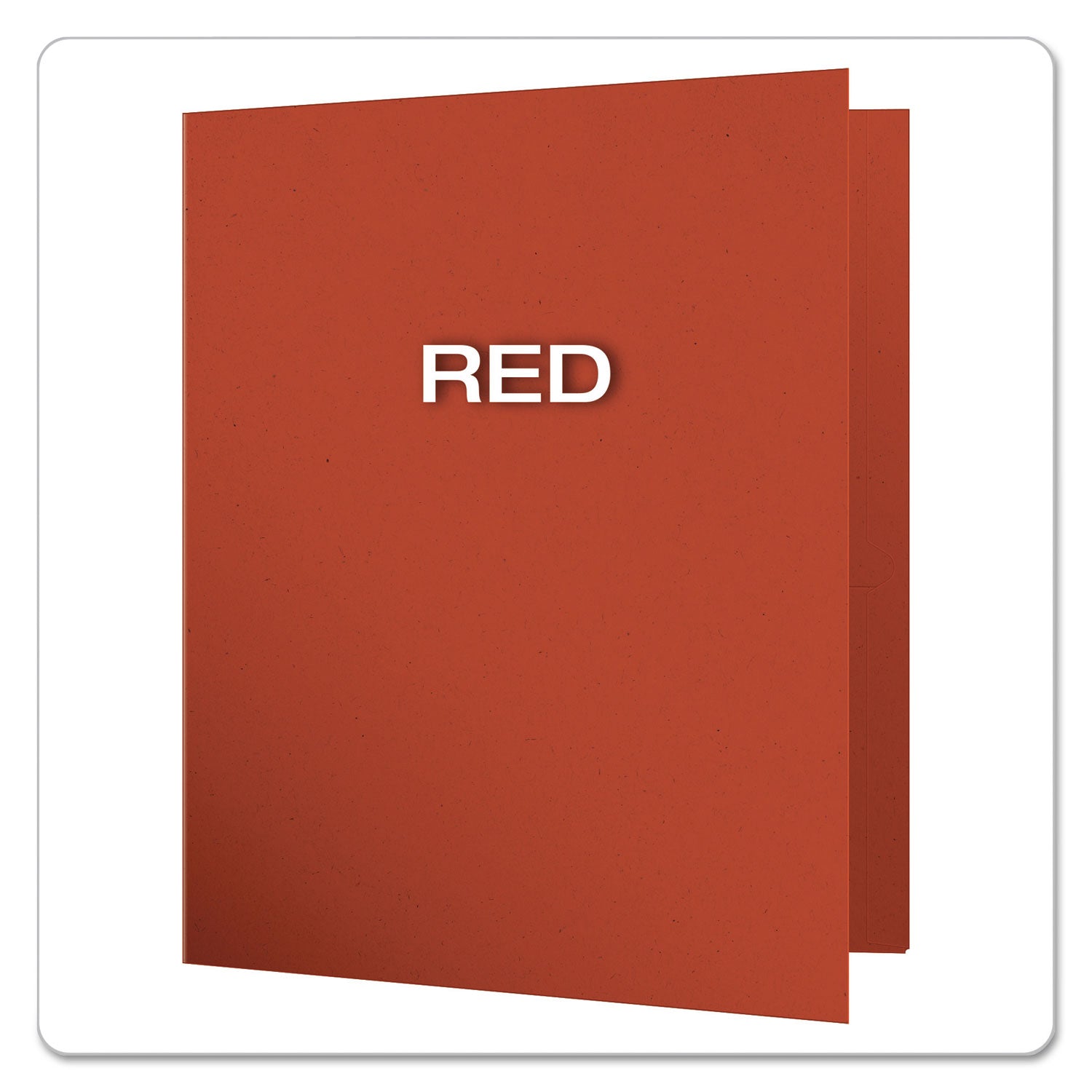 Oxford™ Earthwise by Oxford 100% Recycled Paper Twin-Pocket Portfolio, 100-Sheet Capacity, 11 x 8.5, Red, 25/Box