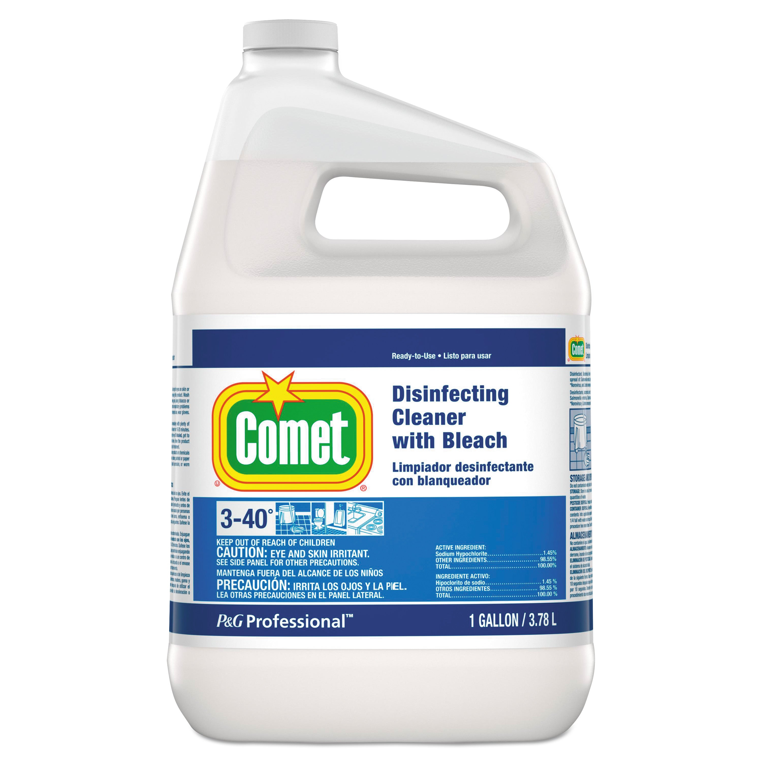 Disinfecting Cleaner with Bleach, 1 gal Bottle