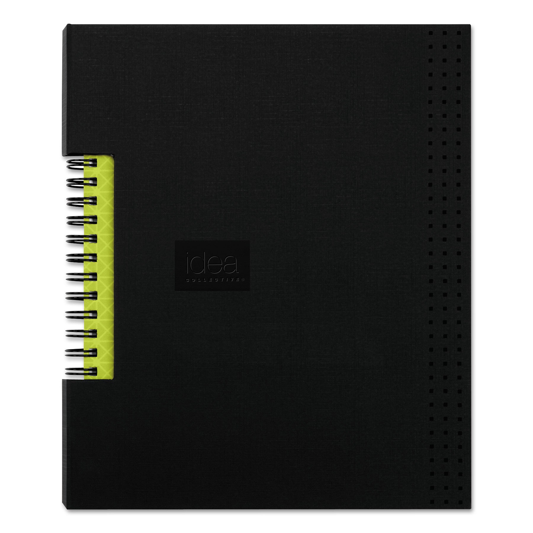 Idea Collective Professional Wirebound Hardcover Notebook, 1-Subject, Medium/College Rule, Black Cover, (80) 8 x 5.5 Sheets