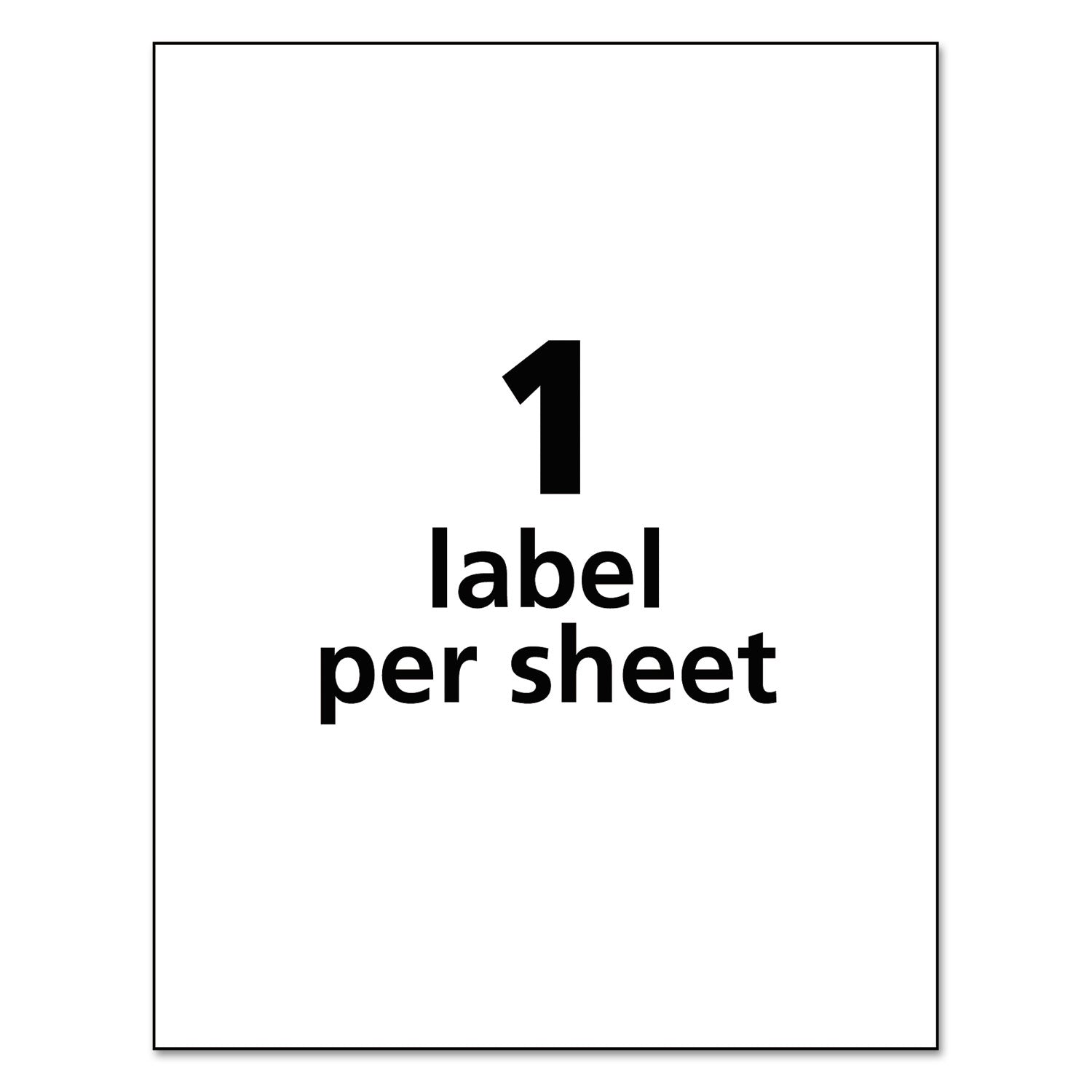 Avery® Durable Permanent ID Labels with TrueBlock Technology, Laser Printers, 8.5 x 11, White, 50/Pack