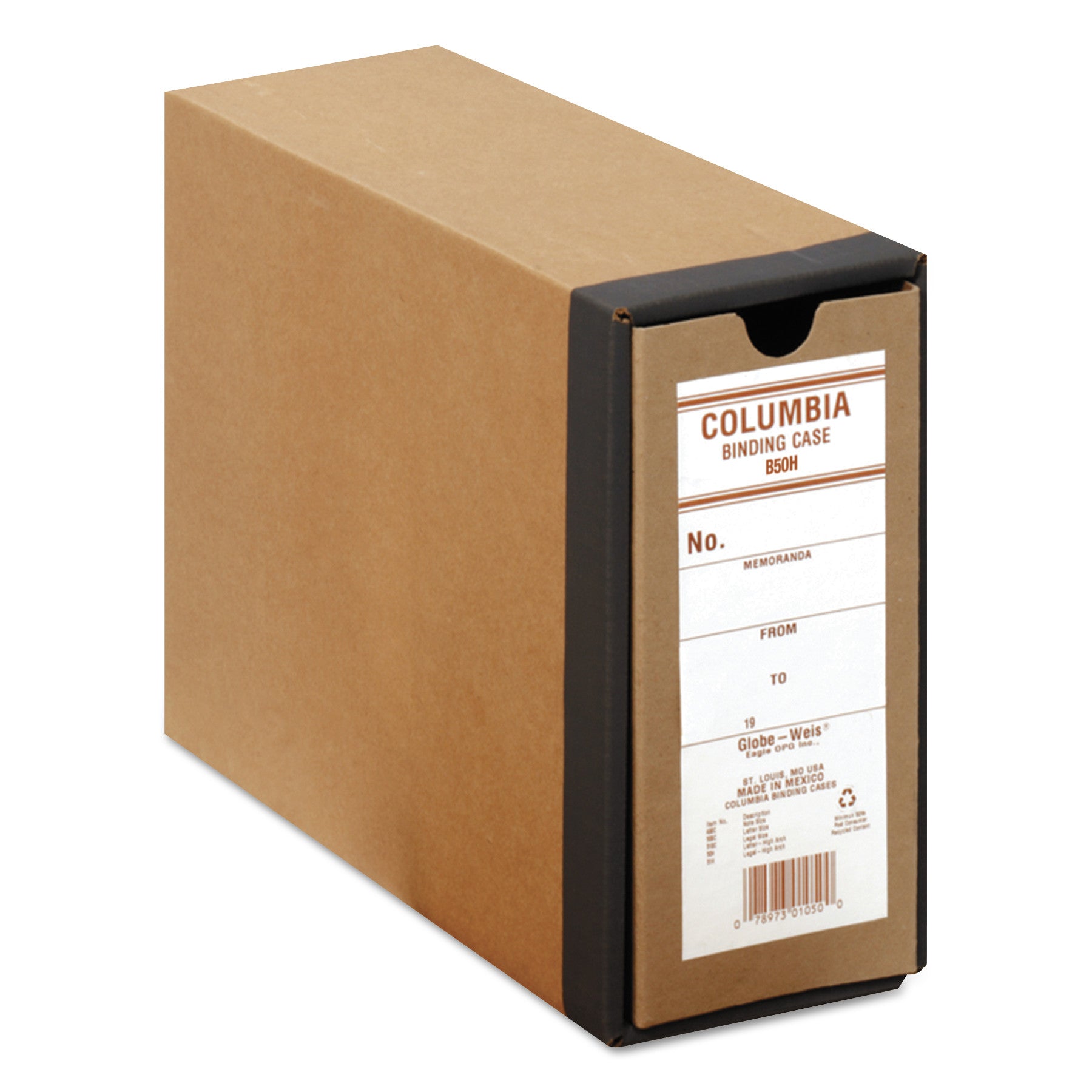 COLUMBIA Recycled Binding Cases, 2 Rings, 3.13" Capacity, 11 x 8.5, Kraft