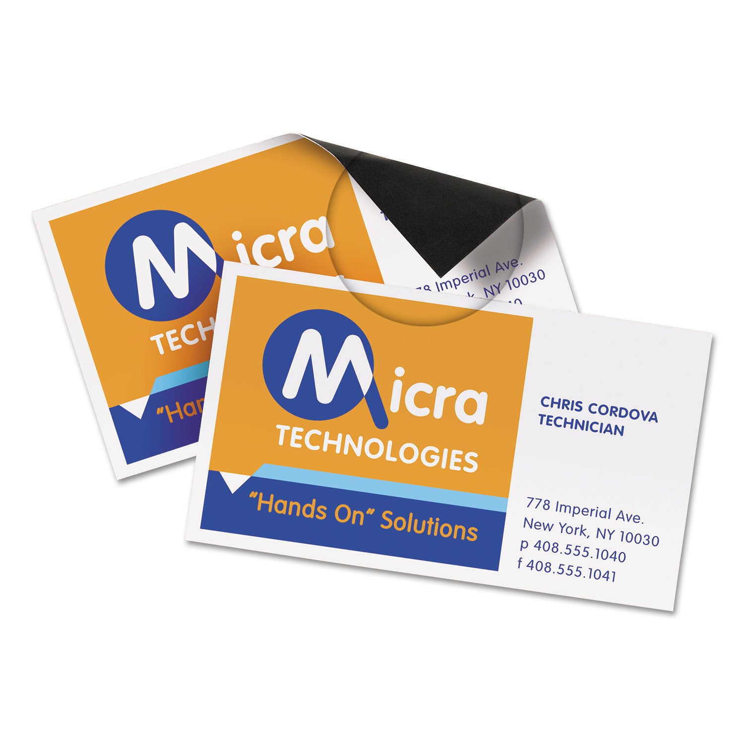 Avery® Magnetic Business Cards, Inkjet, 2 x 3.5, White, 30 Cards, 10 Cards/Sheet, 3 Sheets/Pack