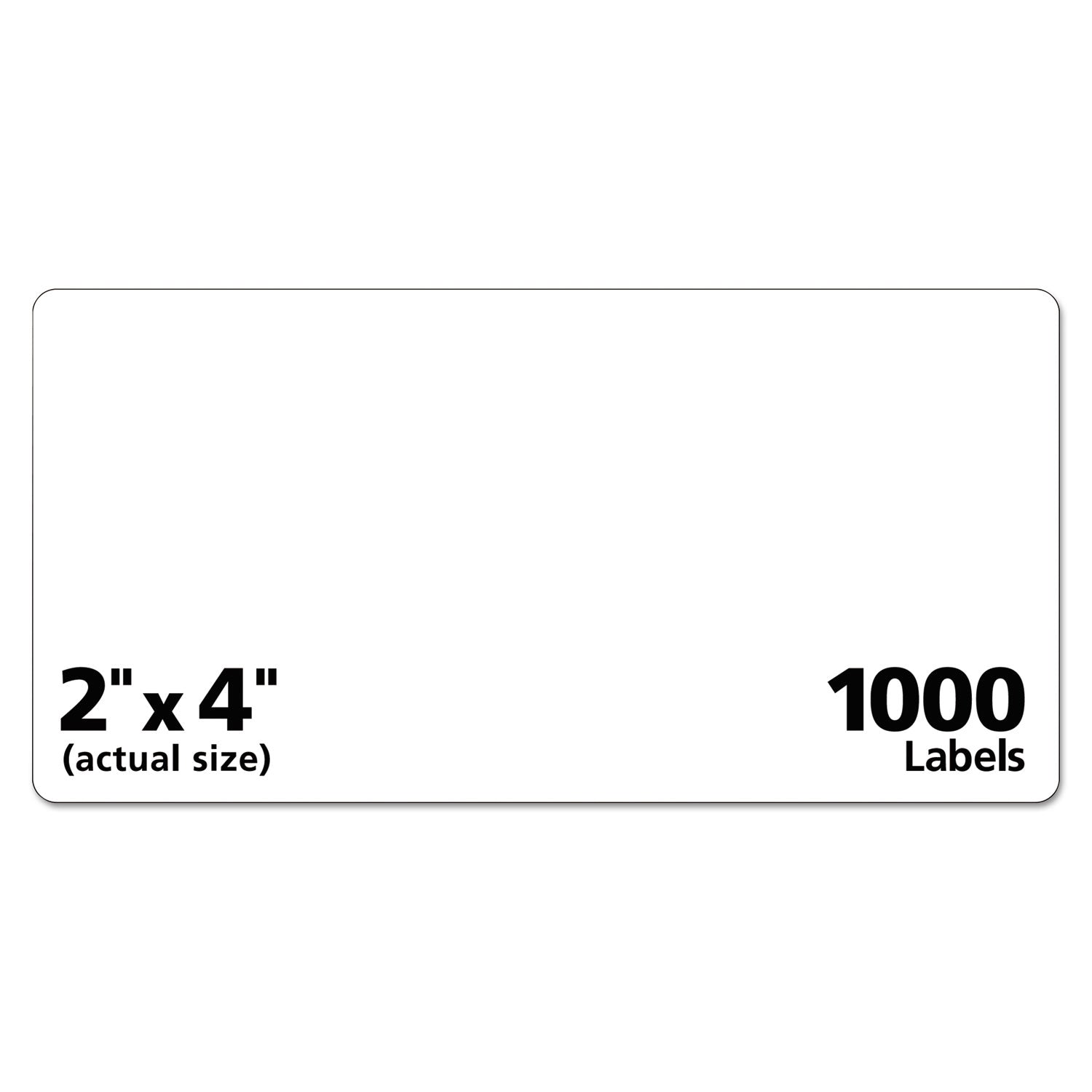 Avery® Repositionable Shipping Labels w/Sure Feed, Inkjet/Laser, 2 x 4, White, 1000/Box