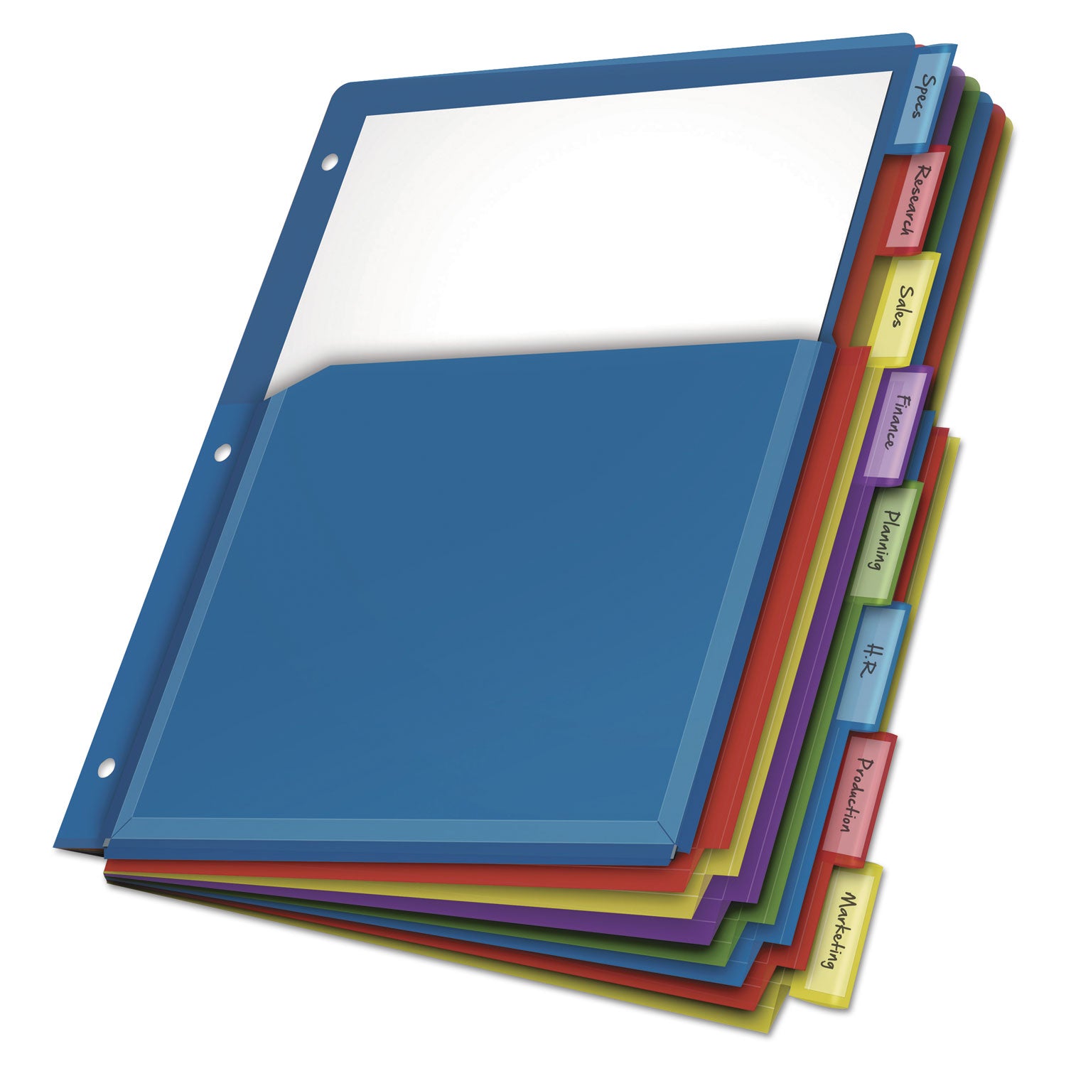 Cardinal® Expanding Pocket Index Dividers, 8-Tab, 11 x 8.5, Assorted, 1 Set