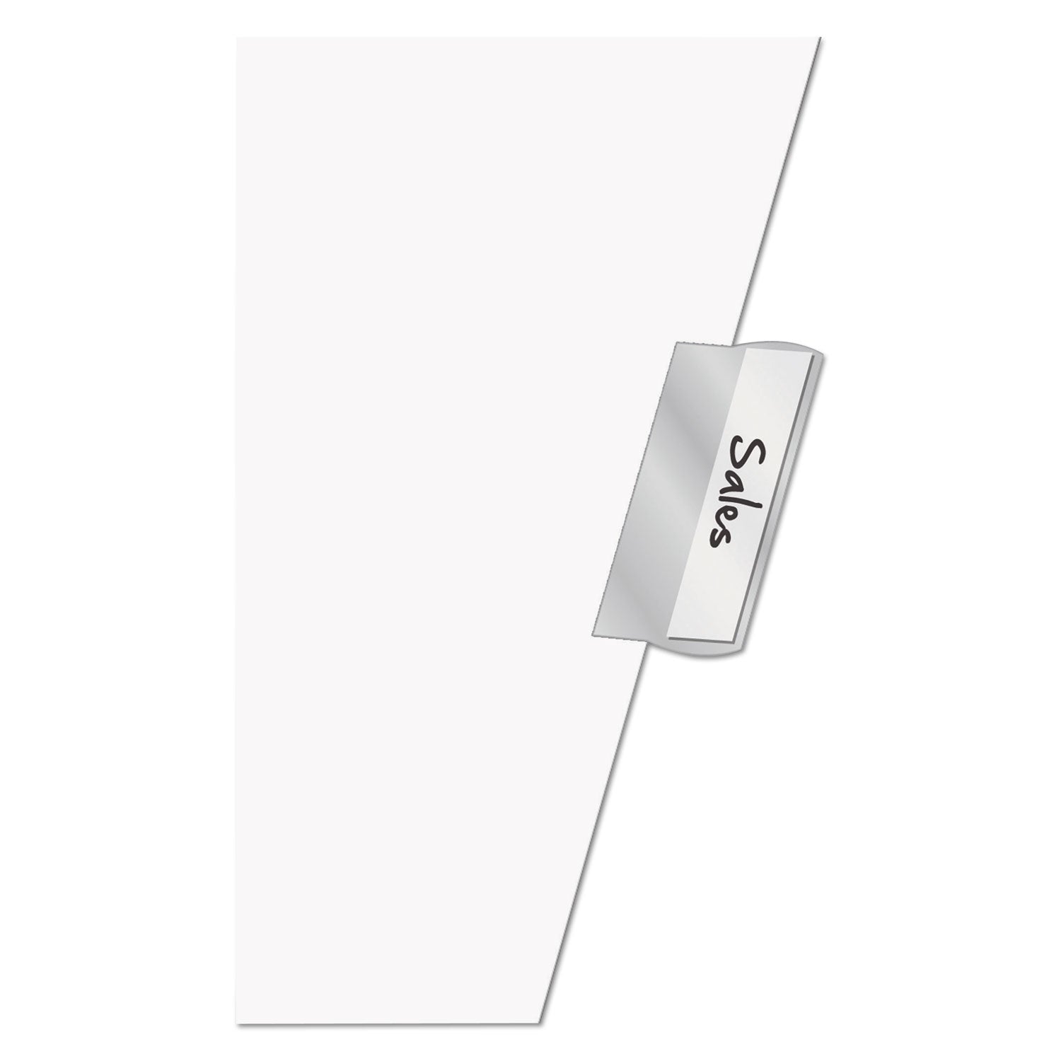 Cardinal® Paper Insertable Dividers, 5-Tab, 11 x 17, White, Clear Tabs, 1 Set