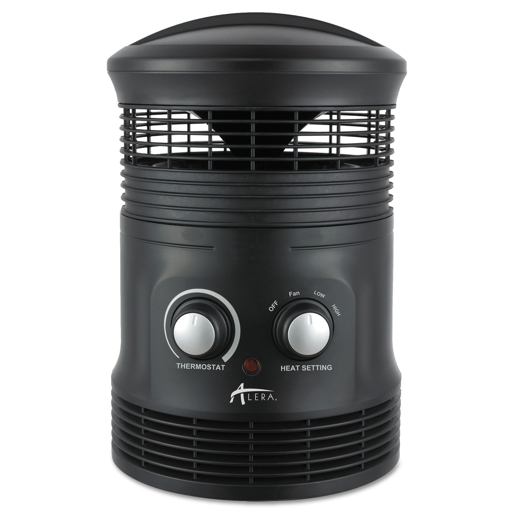 360 Deg Circular Fan Forced Heater, 750 W, 8 x 8 x 12, Black