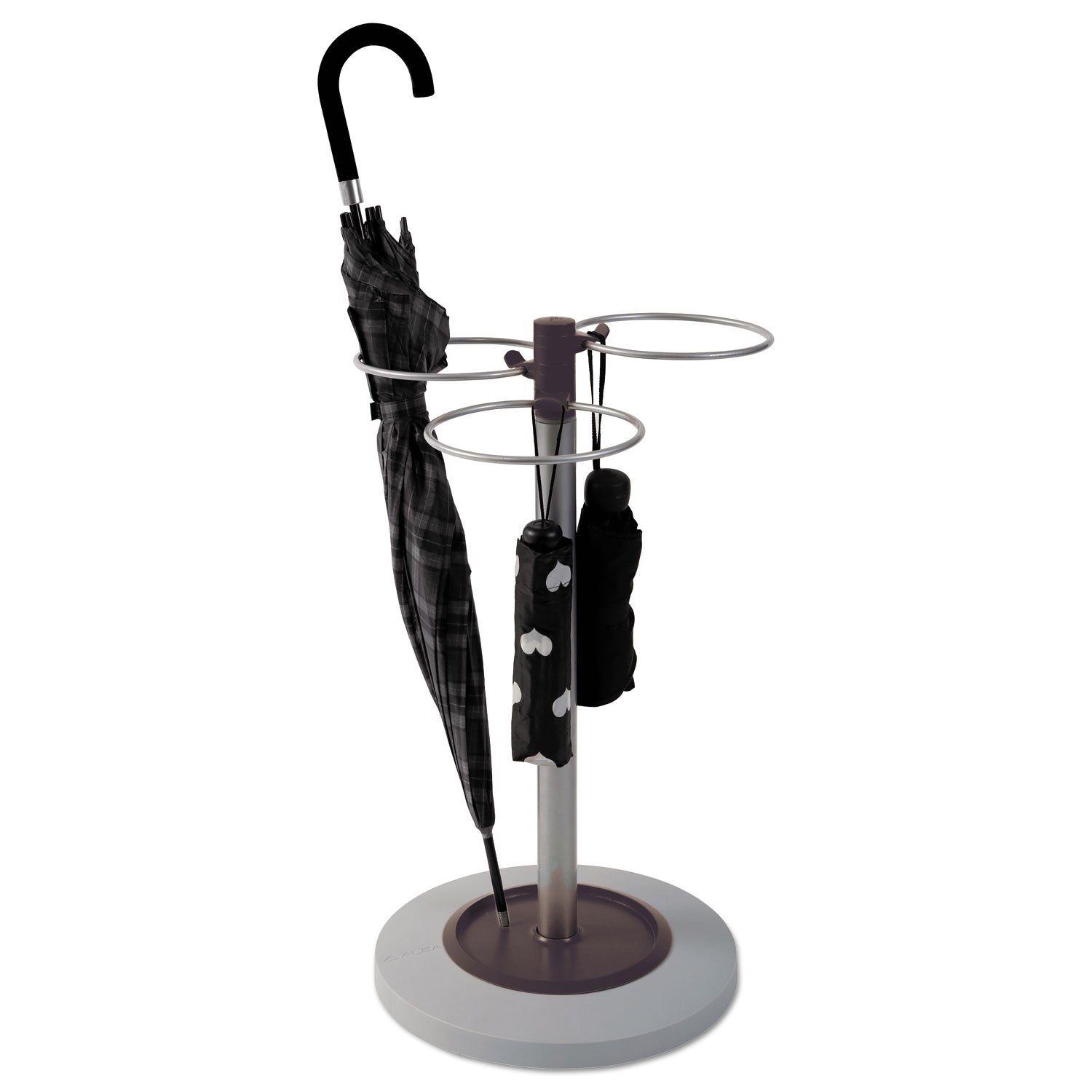 Alba™ Flower Umbrella Stand, 13.75w x 13.75d x 25.5h, Black/Silver