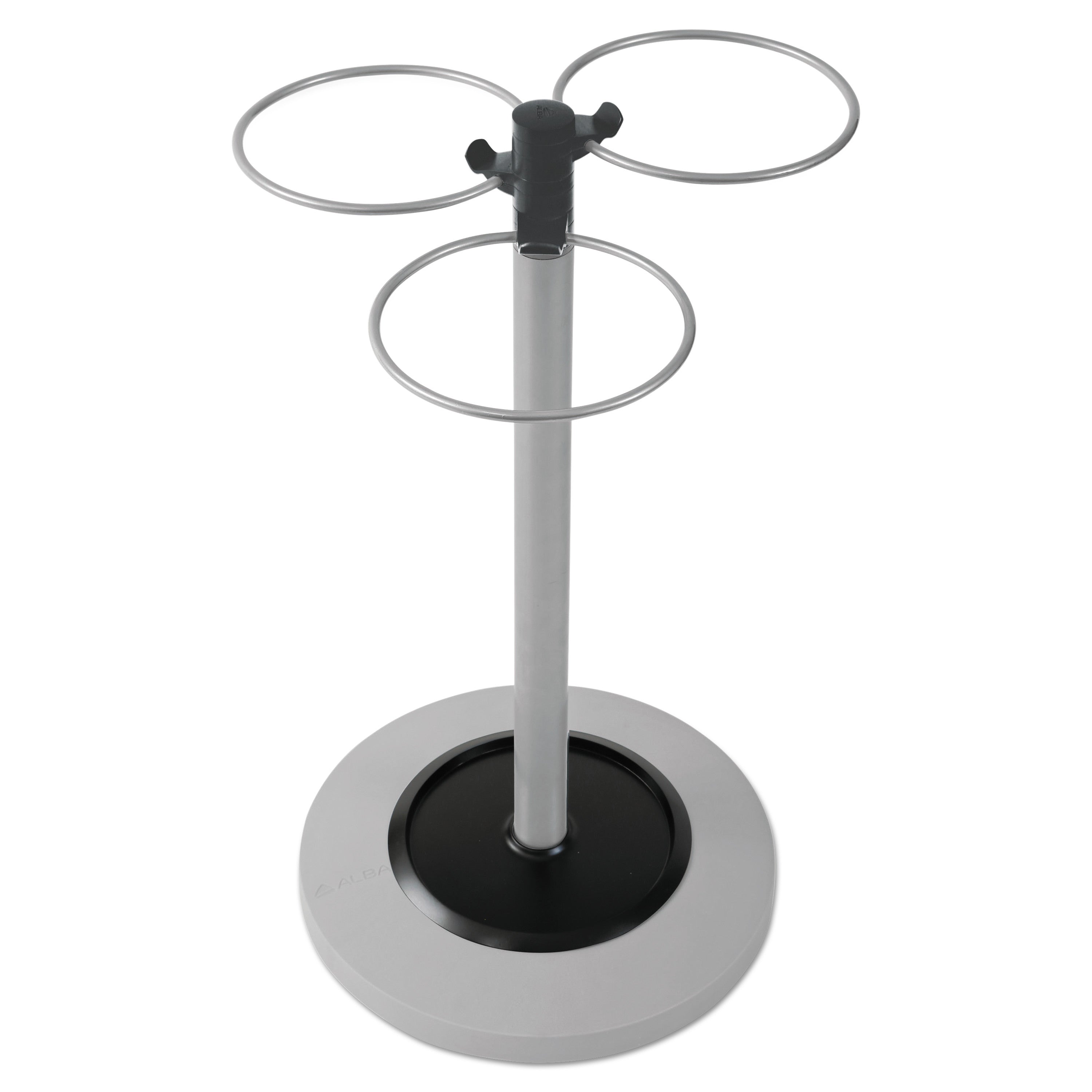 Flower Umbrella Stand, 13.75w x 13.75d x 25.5h, Black/Silver