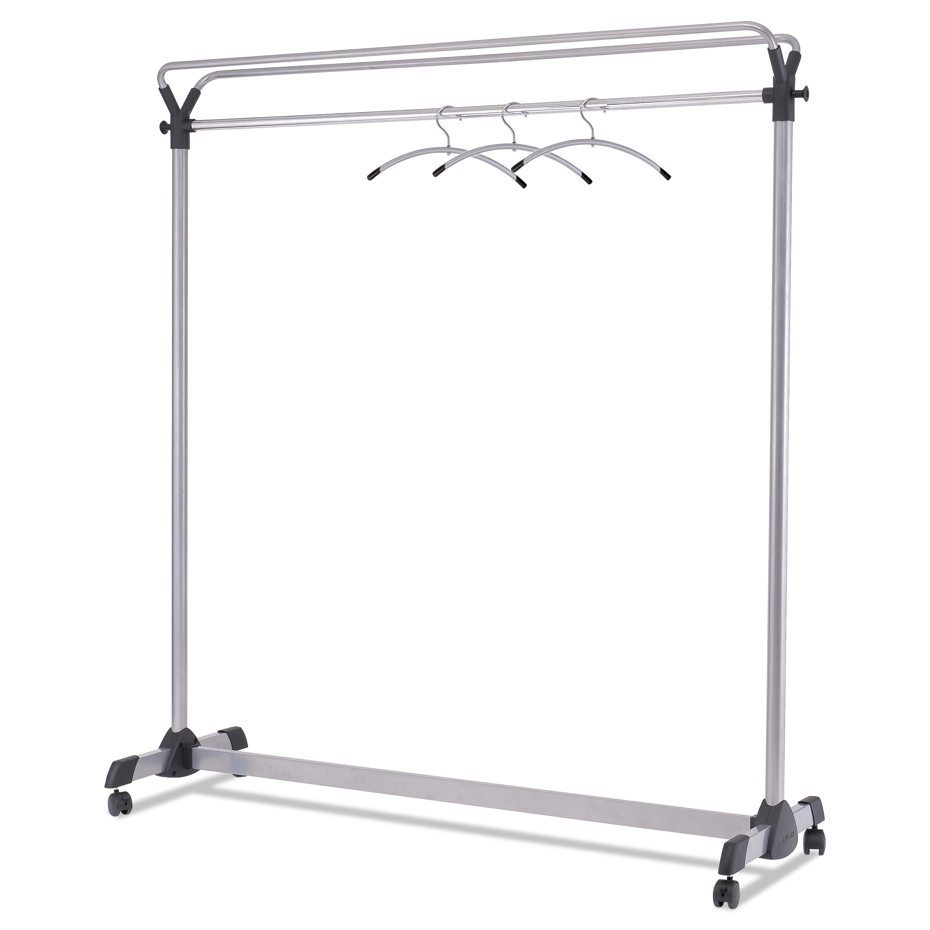 Large Capacity Garment Rack, 63.5w x 21.25d x 67.5h, Black/Silver