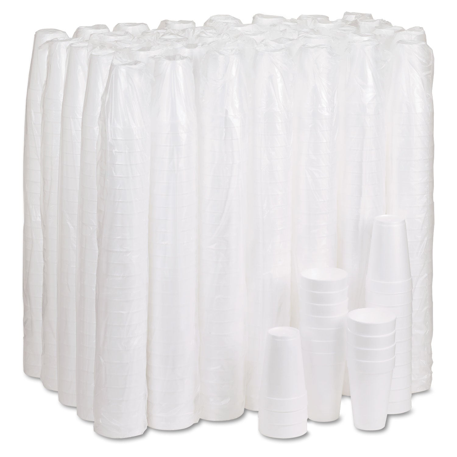 Dart® Foam Drink Cups, 16 oz, White, 25/Bag, 40 Bags/Carton