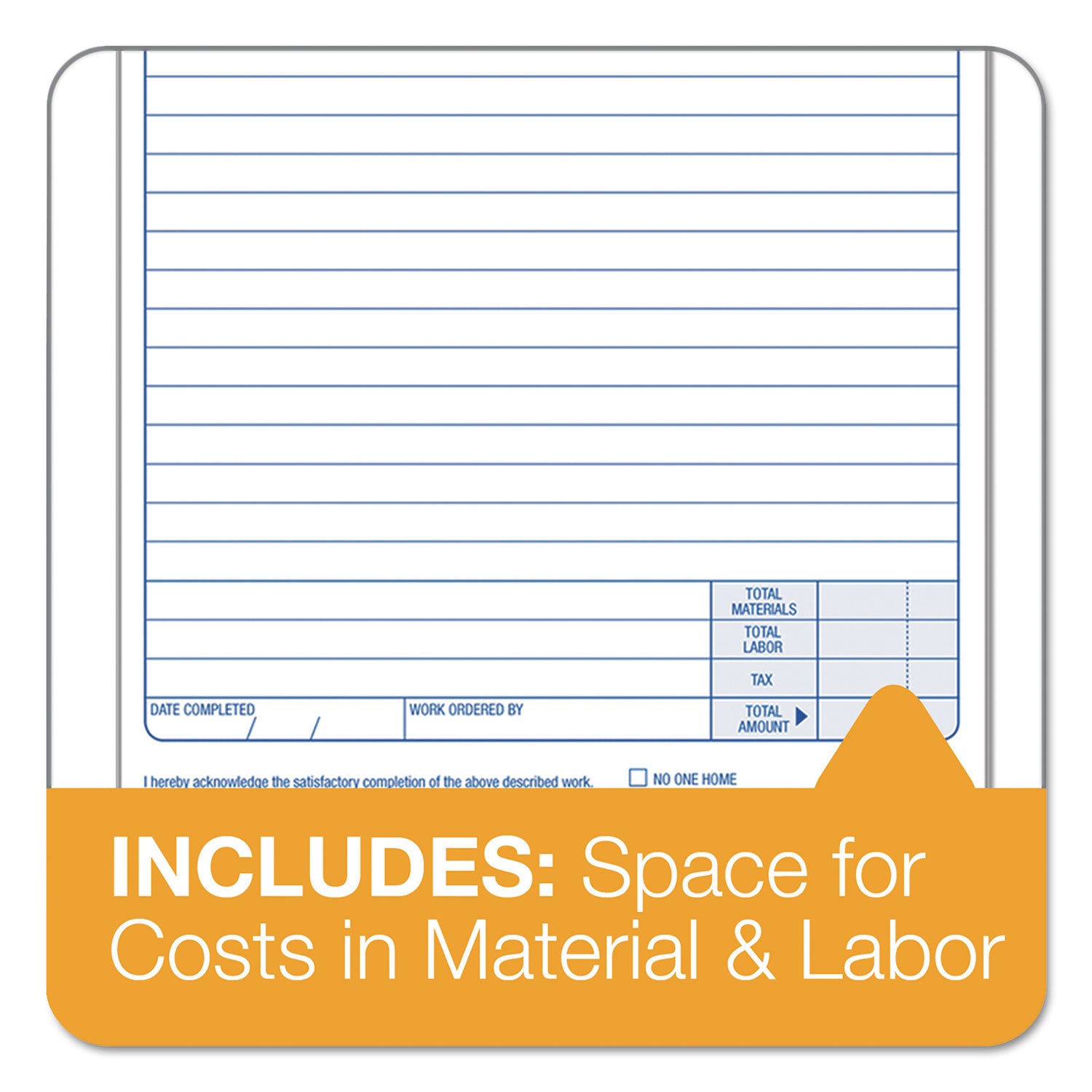 TOPS™ Job Work Order, Three-Part Carbonless, 5.66 x 8.63, 50 Forms Total