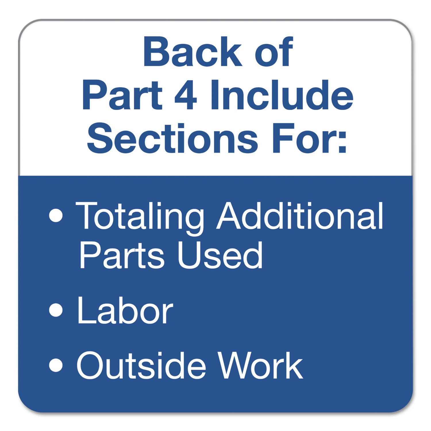 Auto Repair Four-Part Order Form, Four-Part Carbonless, 11 x 8.5, 50 Forms Total TOPS™ Flipcost