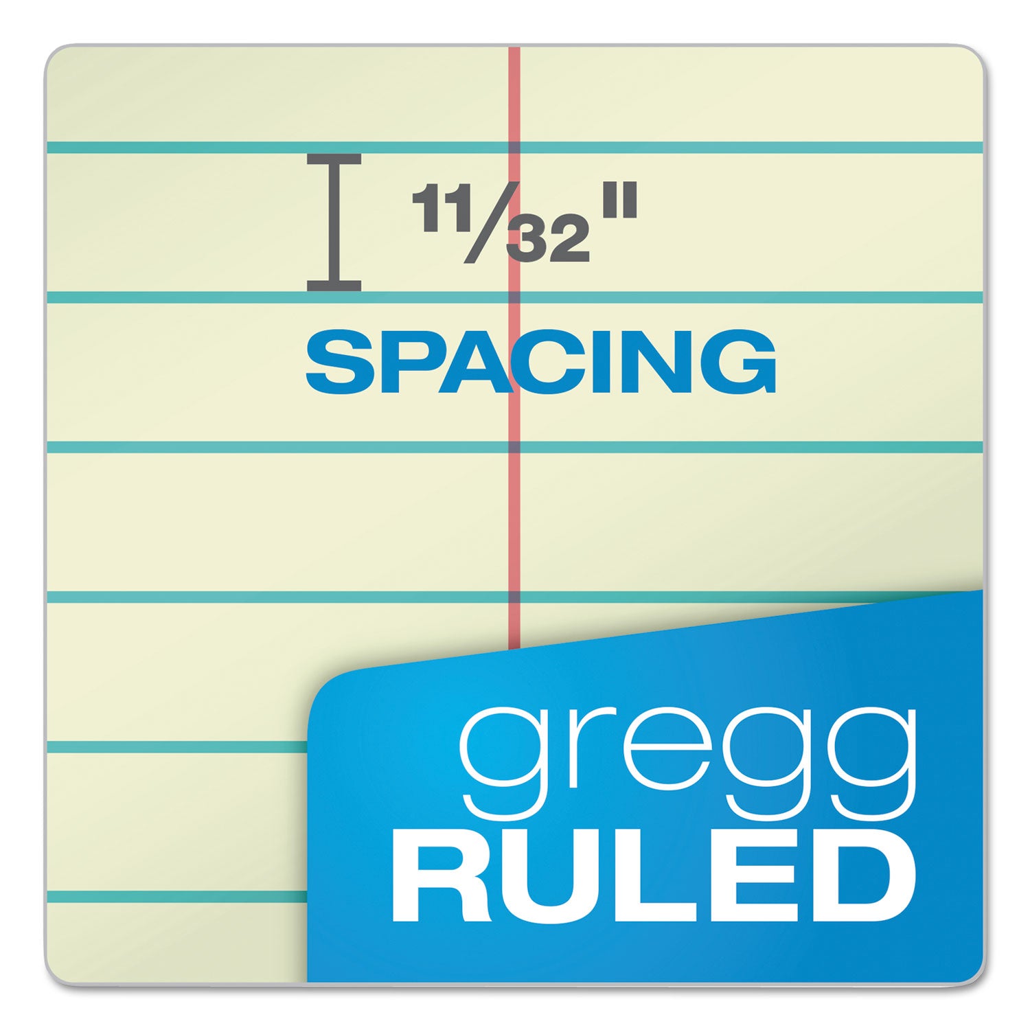 TOPS™ Gregg Steno Pads, Gregg Rule, 80 Green-Tint 6 X 9 Sheets