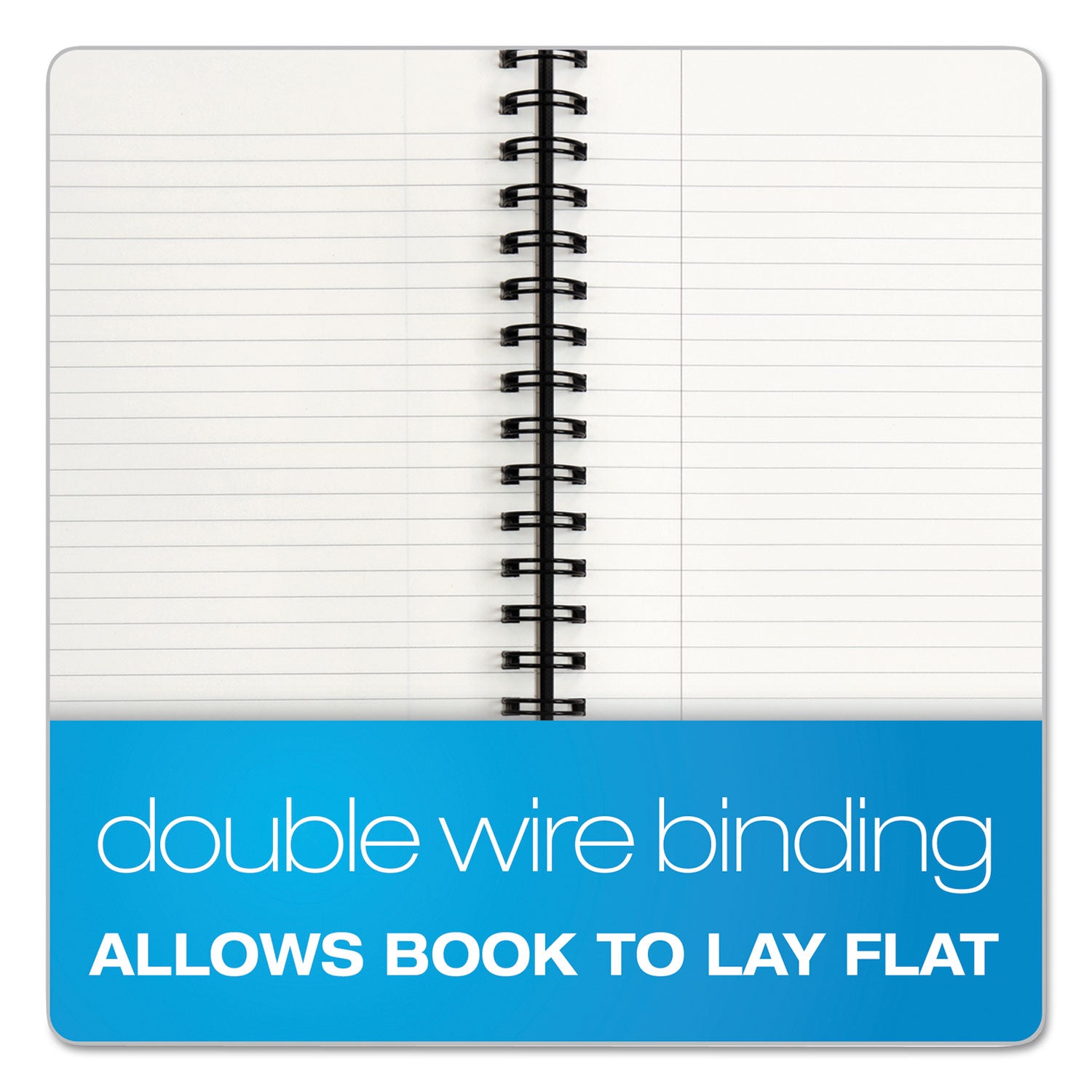 TOPS™ Royale Wirebound Business Notebooks, 1-Subject, Medium/College Rule, Black/Gray Cover, (96) 8.25 x 5.88 Sheets