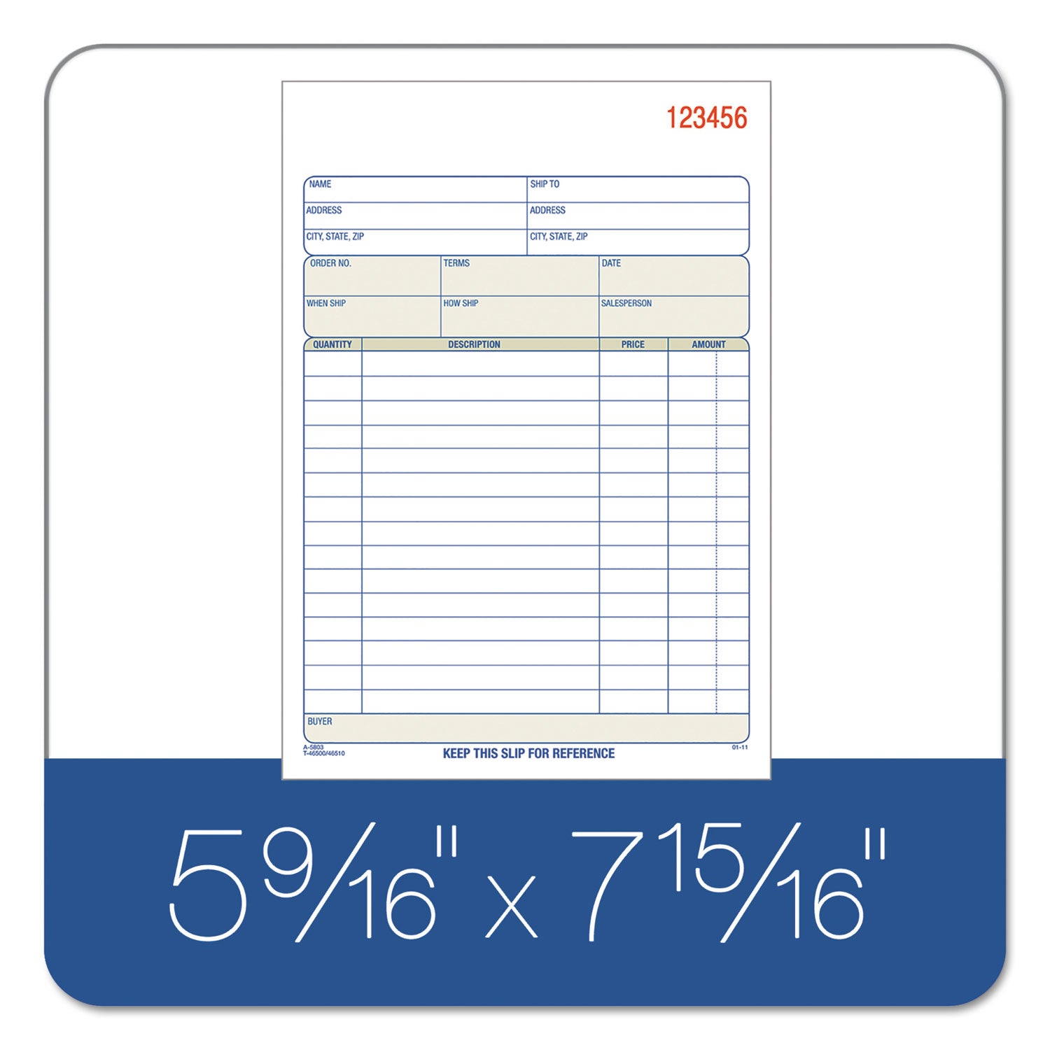 TOPS™ Sales Order Book, Two-Part Carbonless, 7.94 x 5.56, 50 Forms Total